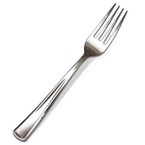 Disposable Forks Silver Plastic 11cm 50pack