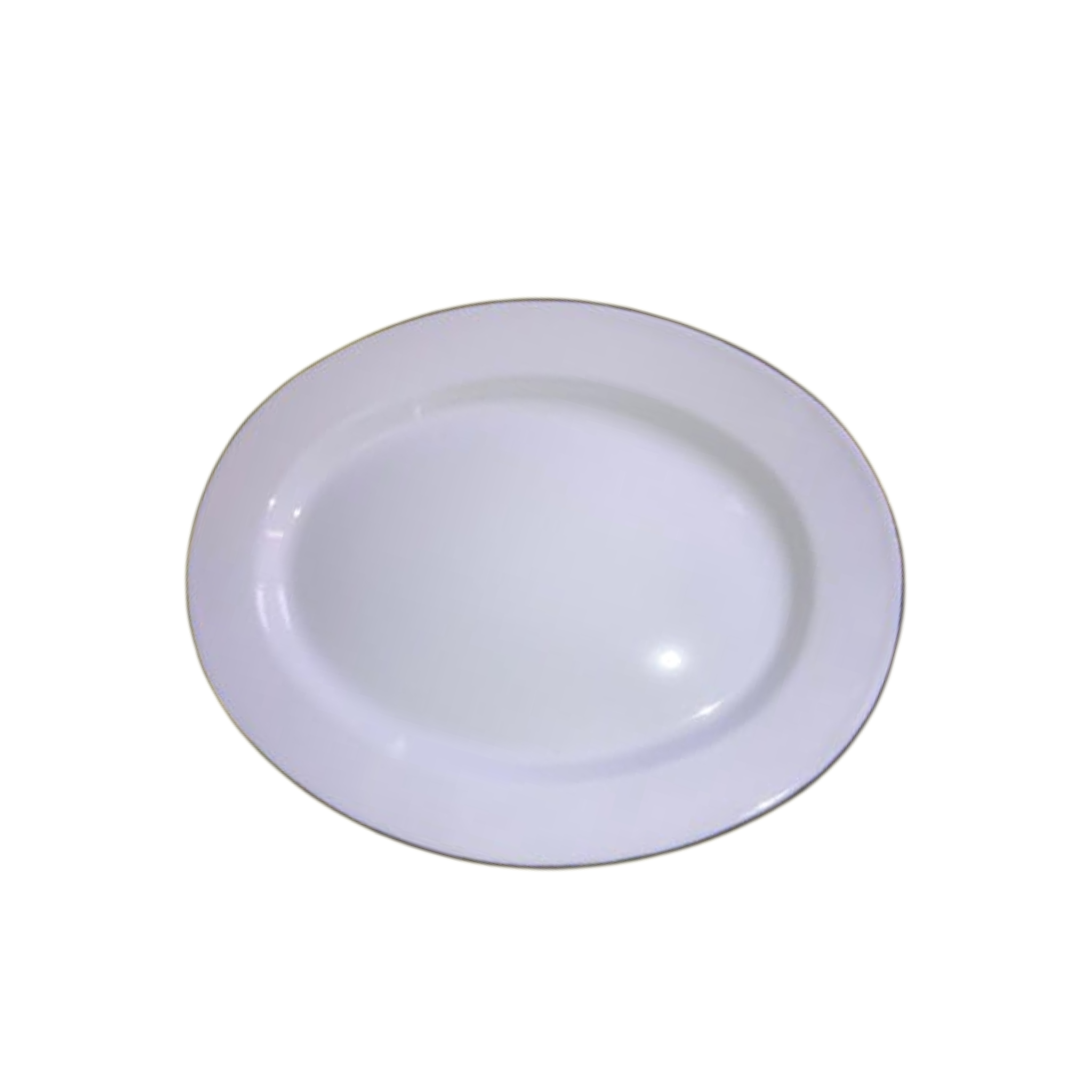 Enamel White Plate 36cm Oval