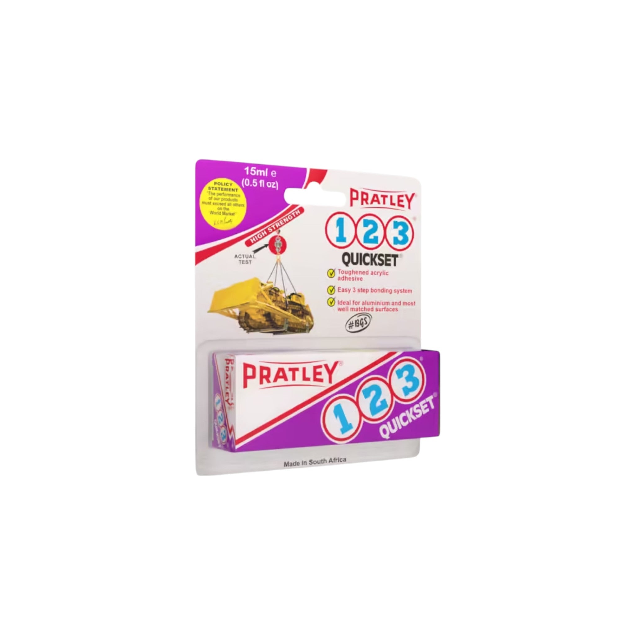 Pratley 123 Quickset Adhesive Bonding 15ml