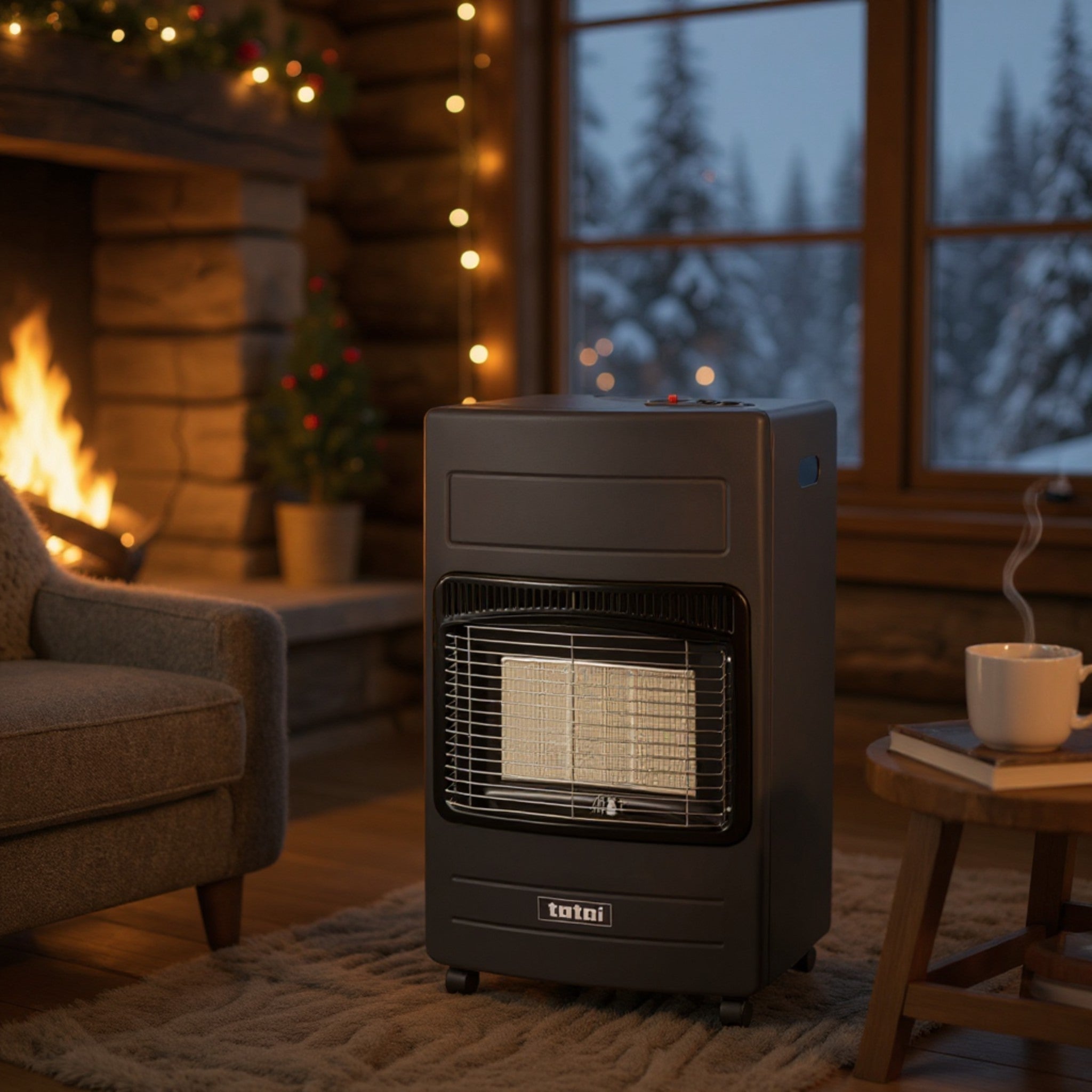 Totai Gas Heater Rollabout Black