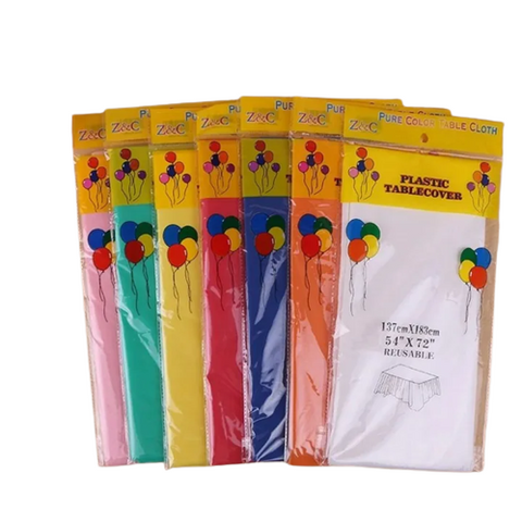 Multipurpose Plastic Party Table Cover Disposable & Reusable 137x183cm