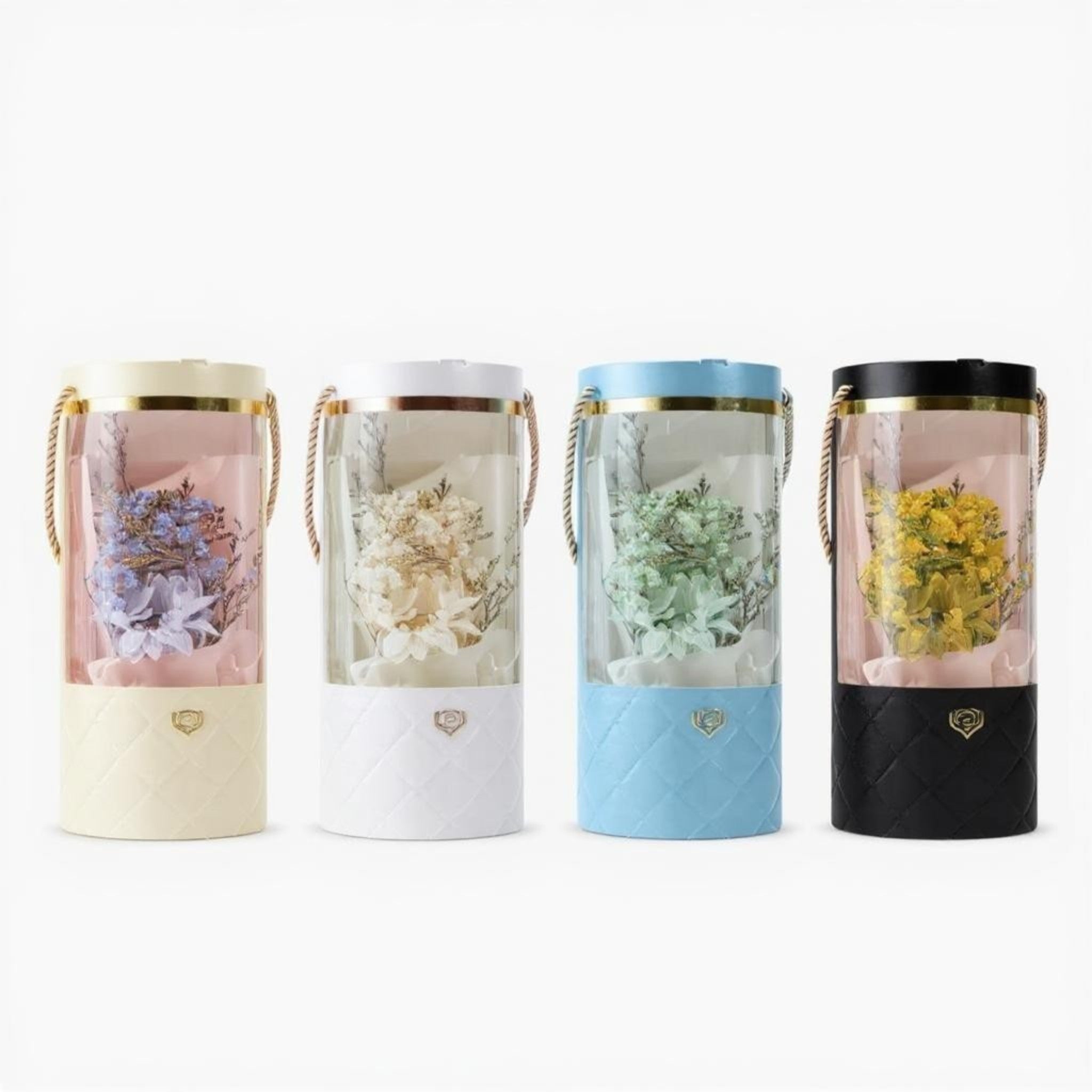 Florist Gift Tube Box with Transparent PVC Window 10x5x27.5cm 1pc