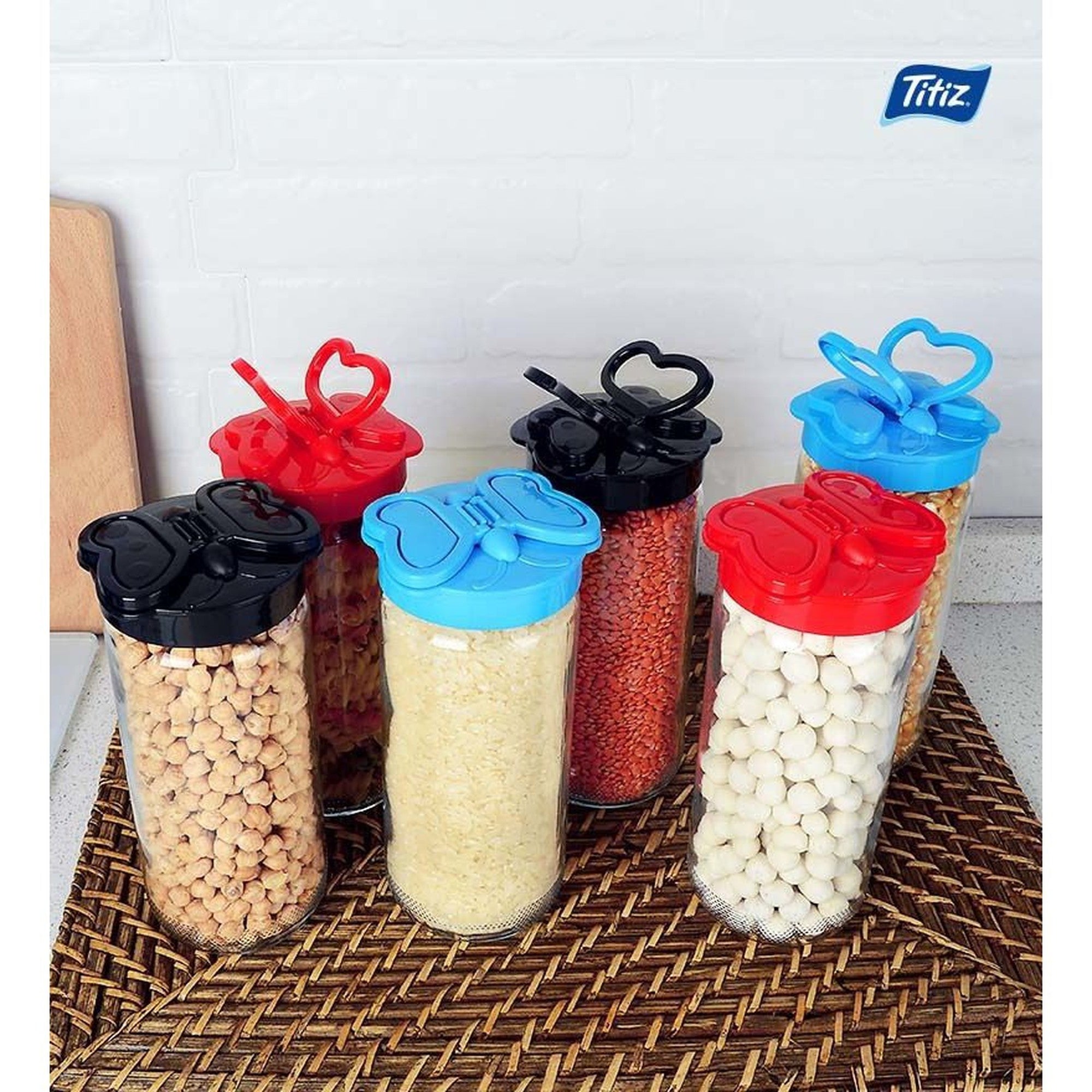 Titiz Storage Jar 500ml with Butterfly Flap Lid KC-225
