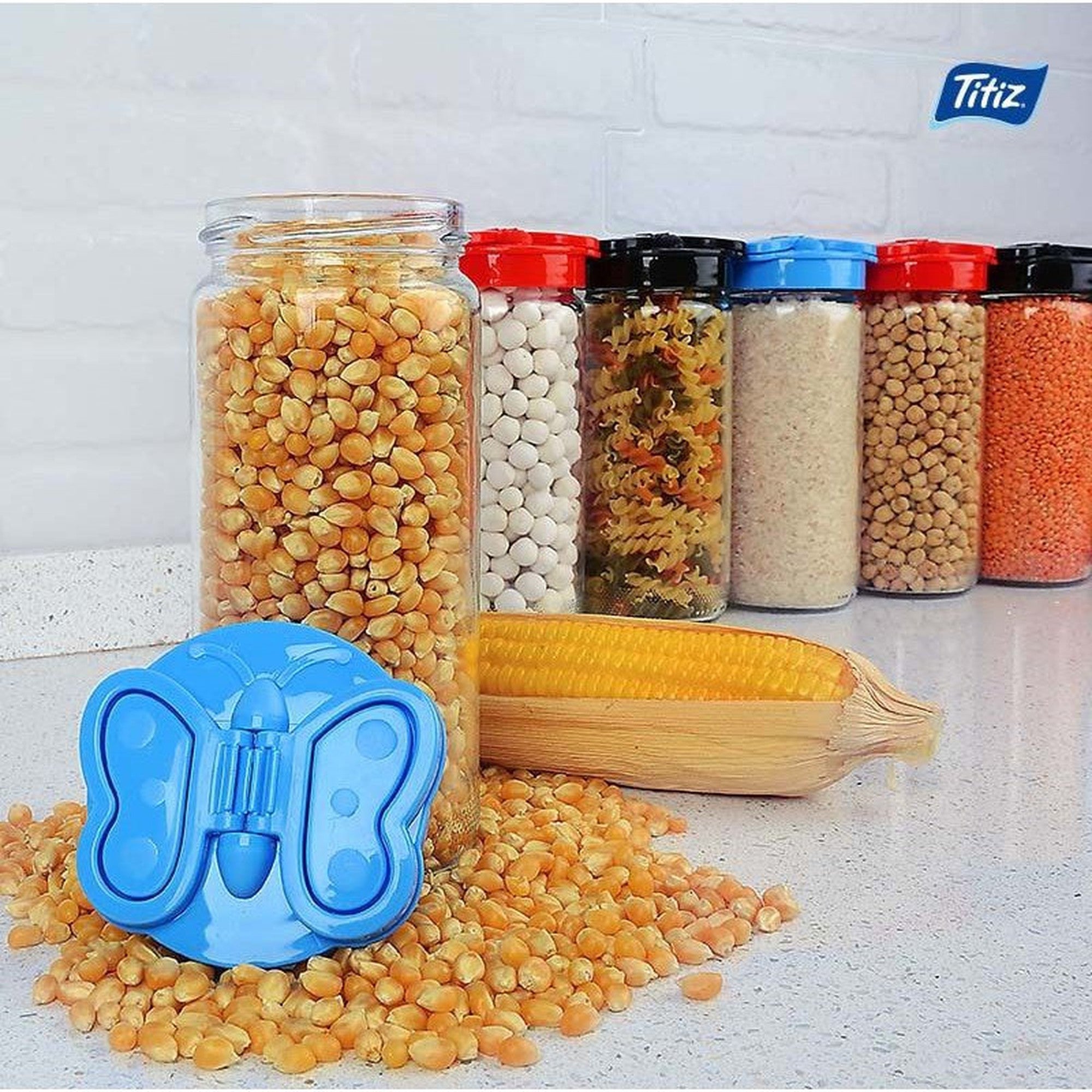 Titiz Storage Jar 500ml with Butterfly Flap Lid KC-225