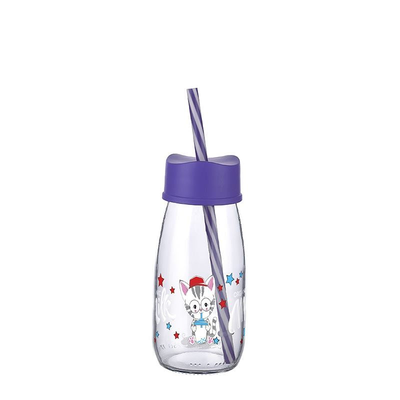 Titiz Pam Milk Bottle with Straw 250ml KC-392