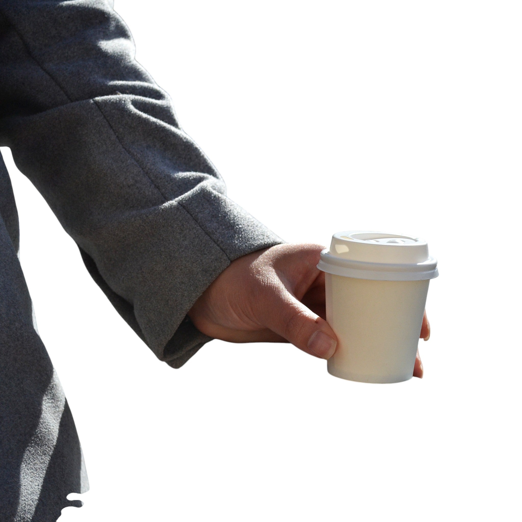 100ml White Espresso Cup Lids 10pack