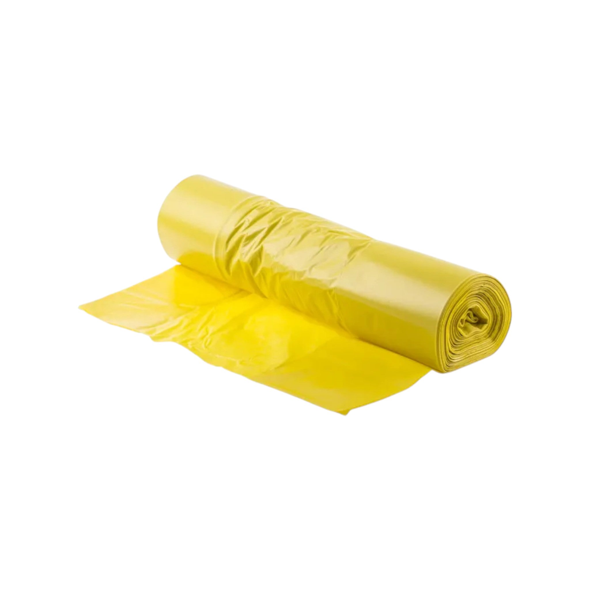 Heavy-Duty Yellow Plastic Bags 45×50cm, 150microns 50pcs