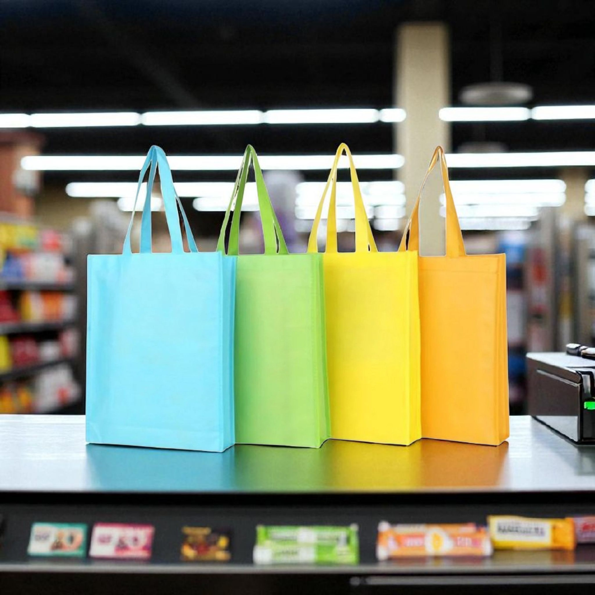 Non-Woven Shopper Grocery Bag 41x37cm with Soft Loop Handle
