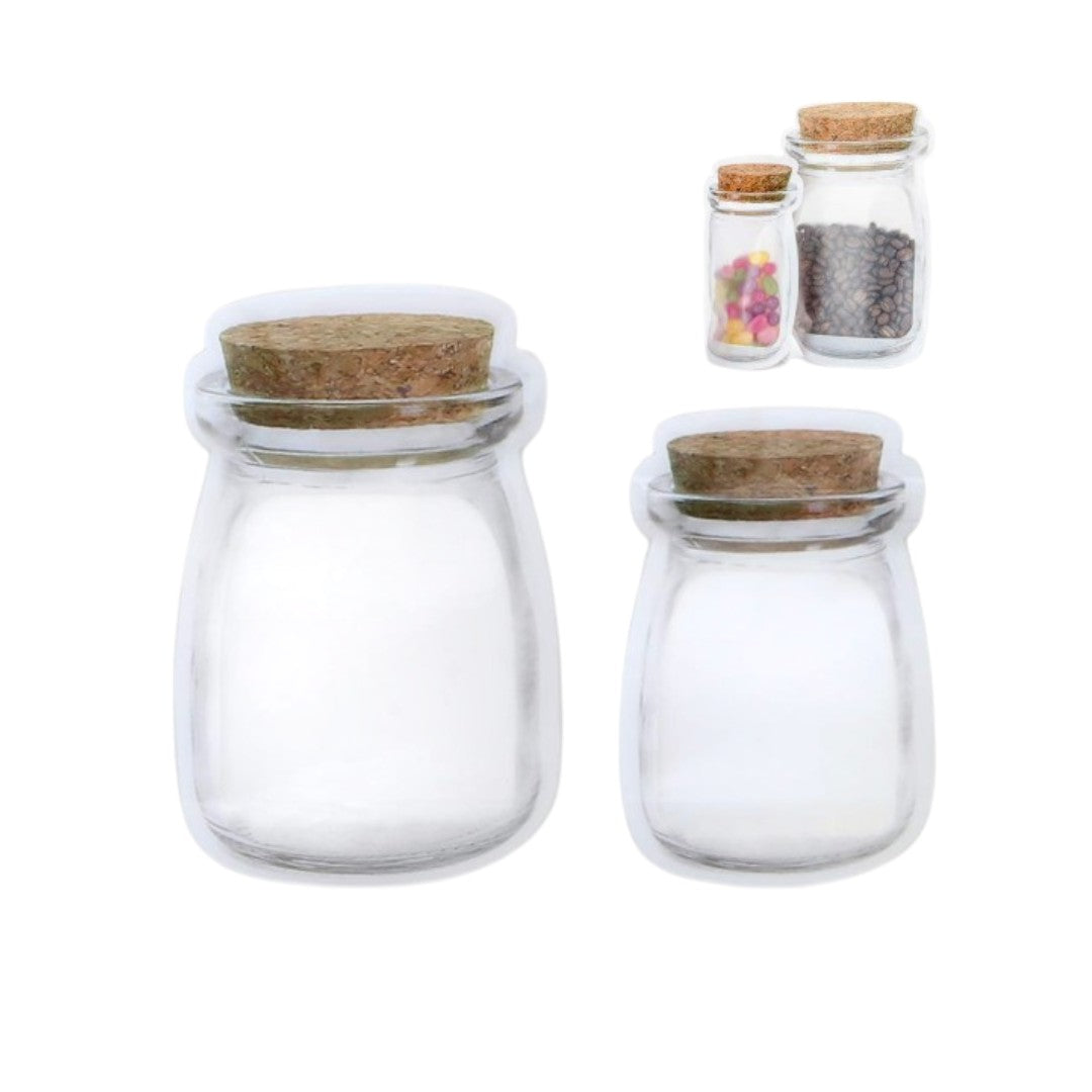 Food Packaging Zip pouches Bag with Clear Window Flat lay Food Saver 12pack