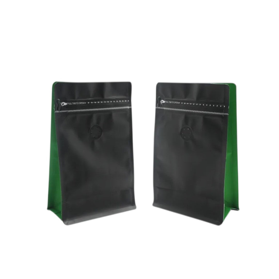 Aluminium Metalized Zip Lock Resealable Foil Stand Up Coffee Bags with No Window 10Pack