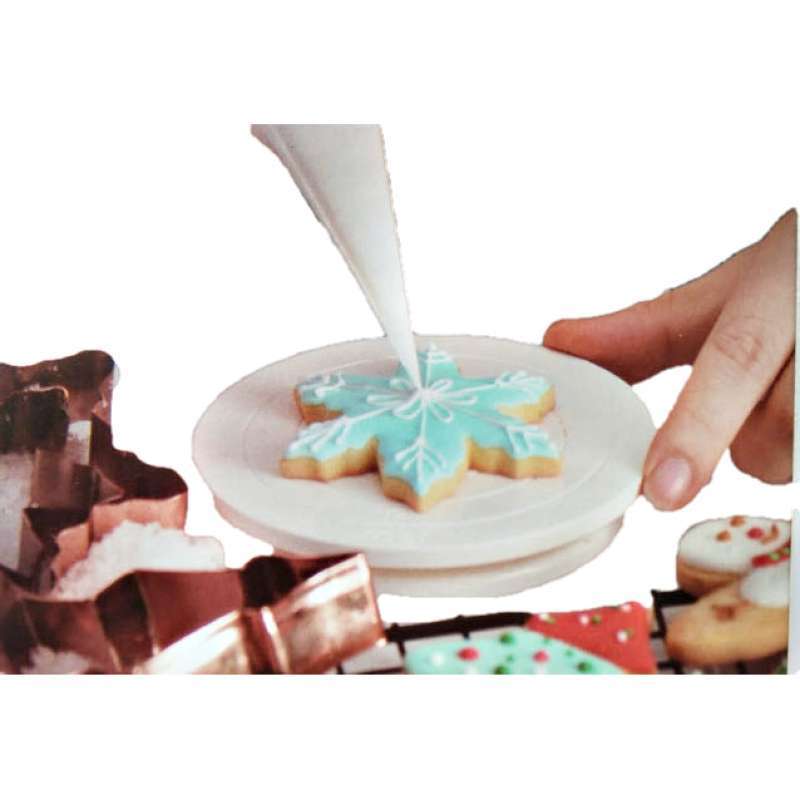 Mini Cookies Decorating Turntable with Stand 12.4x1.8cm Plastic Non-Slip