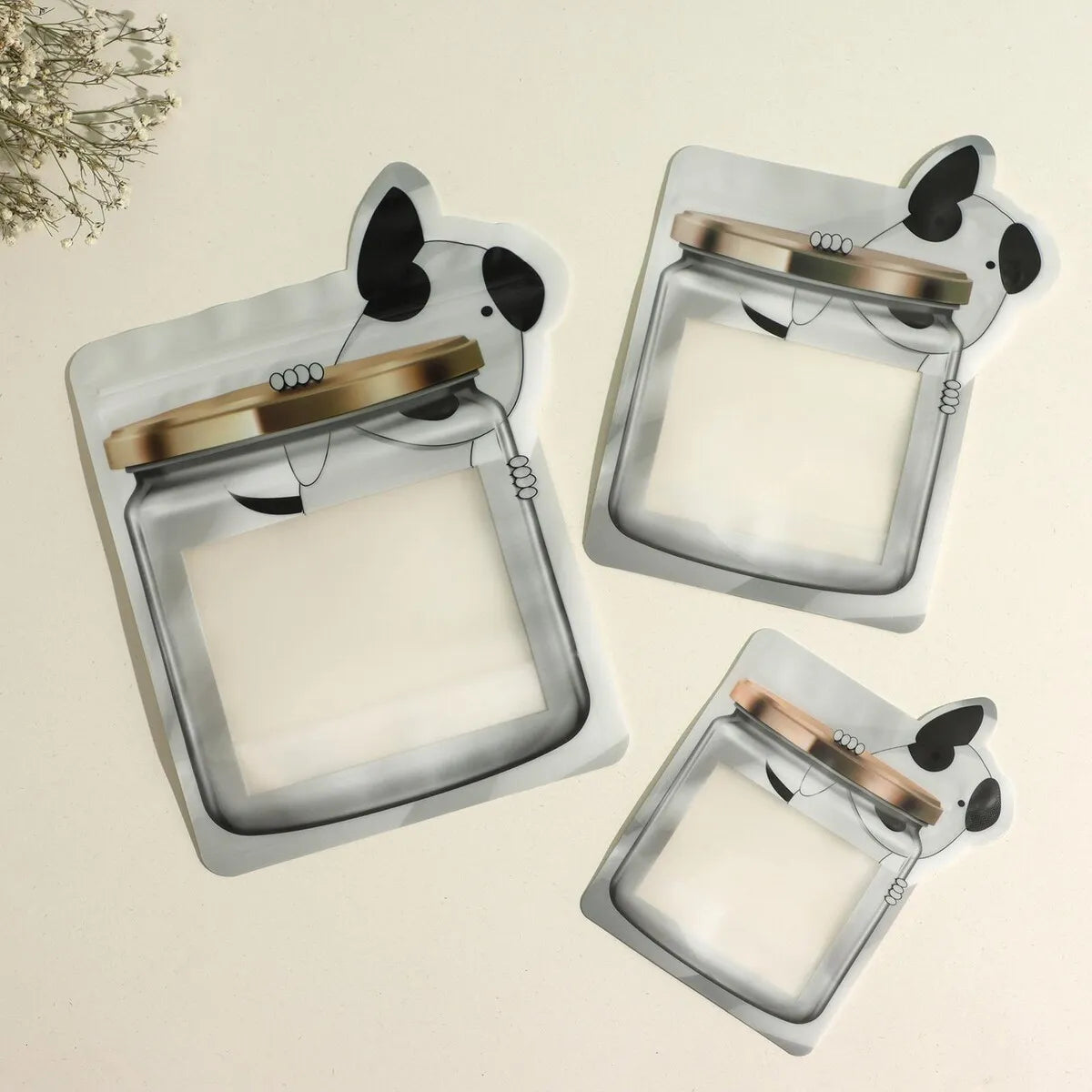 Food Saver Zip Lock Pouch Bag 18.6x13cm Stand-Up Mason Jar Shaped Resealable Storage Packaging 1pc