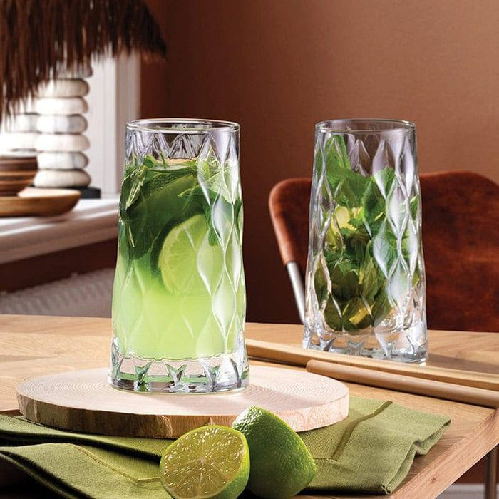 Pasabahce Leafy Juice Glass Tumbler 345ml 4pcs 23981