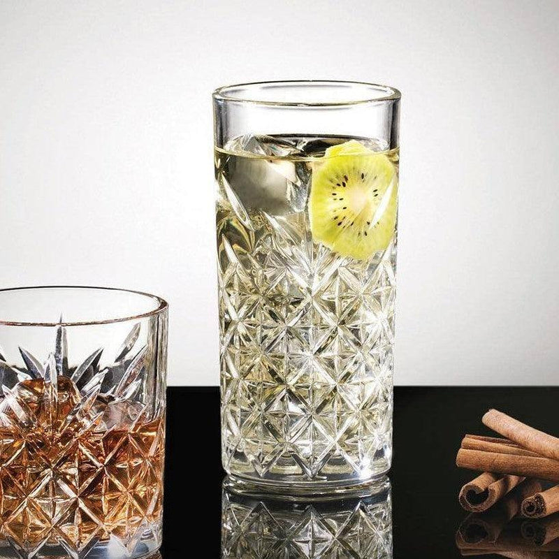 Pasabahce Timeless Hiball Glass Tumbler 180ml Juice Glass 4pack 23109