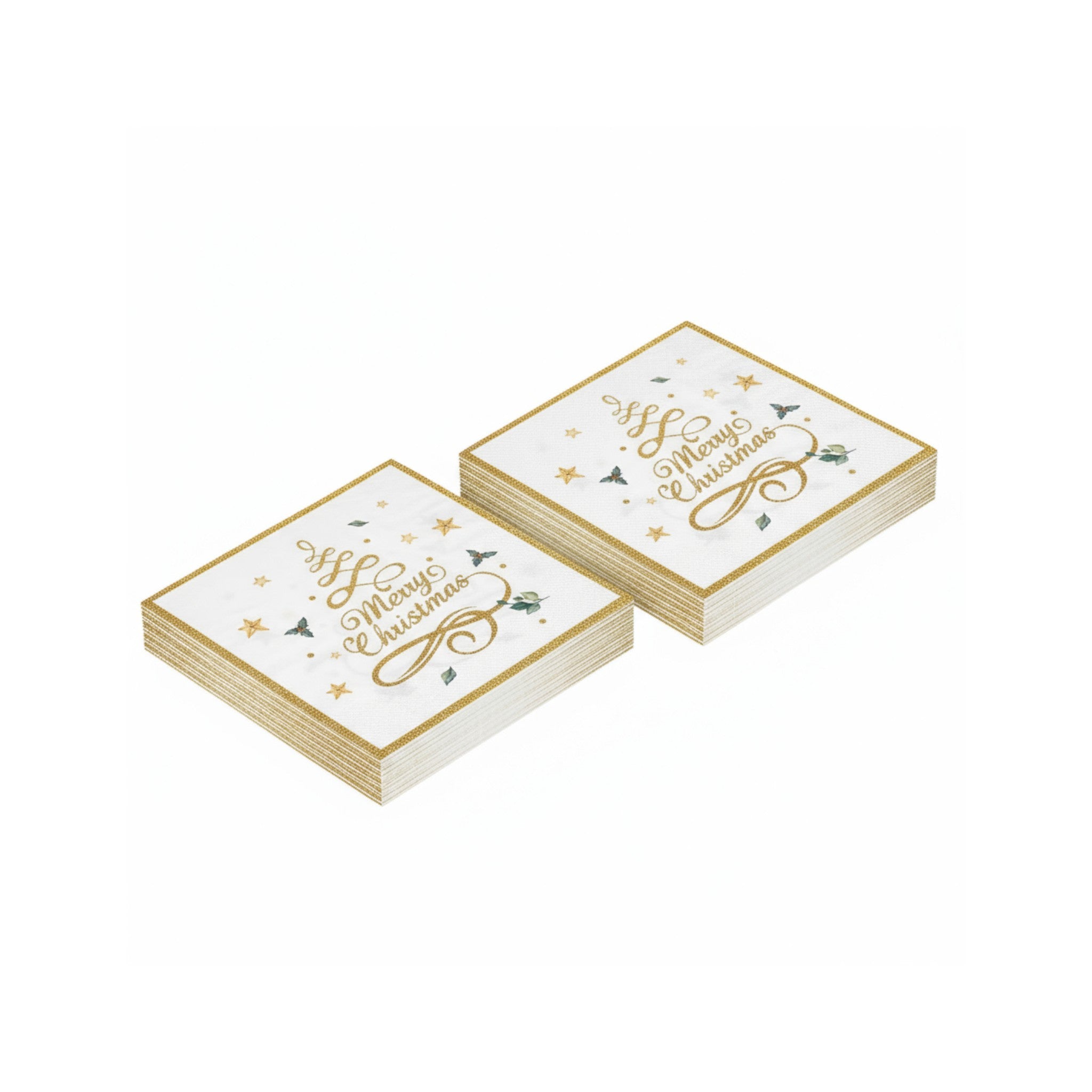 Disposable Party Paper Christmas Golden Tree Dinnerware Set