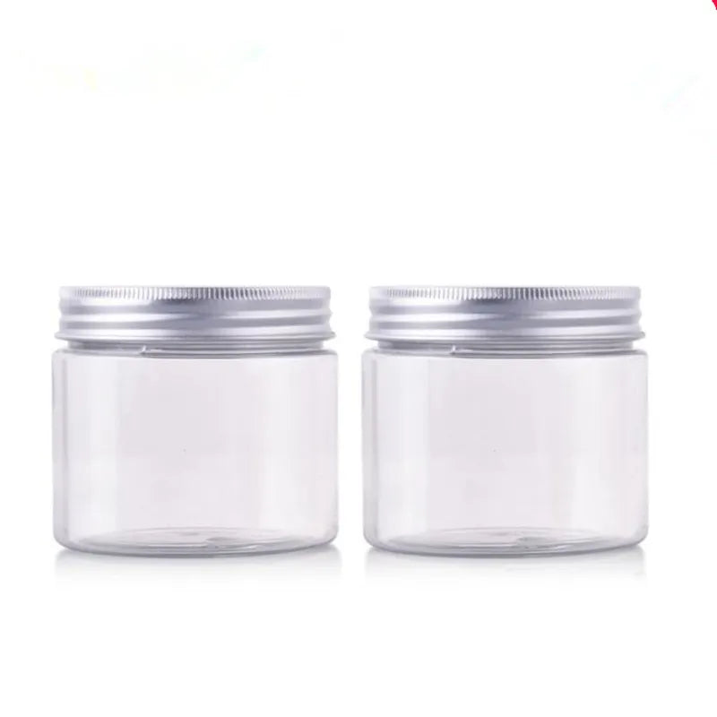 PET Plastic Jar with Aluminium Screw on Lid