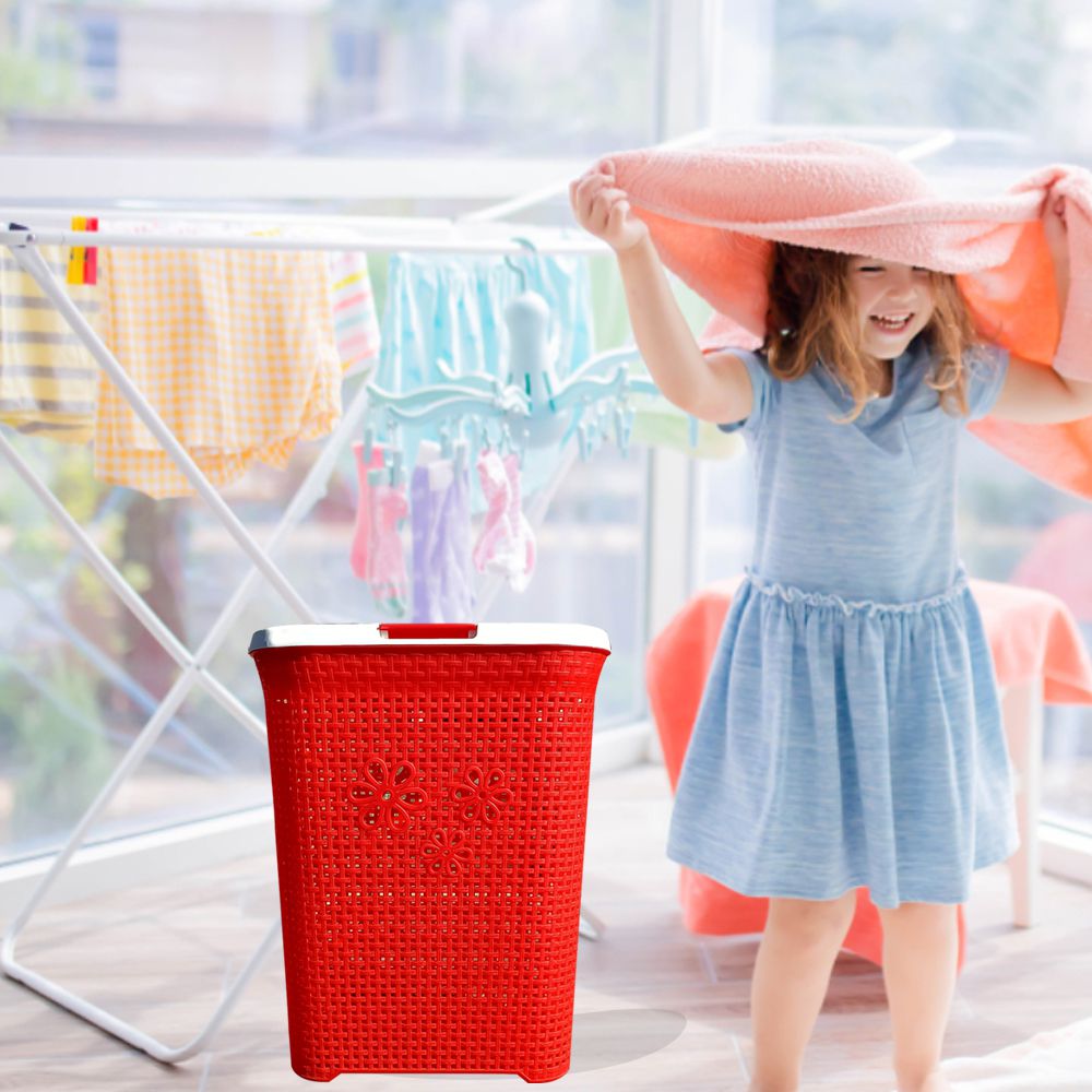 Otima 50L Daisy Laundry Bin - Linen Basket Plastic