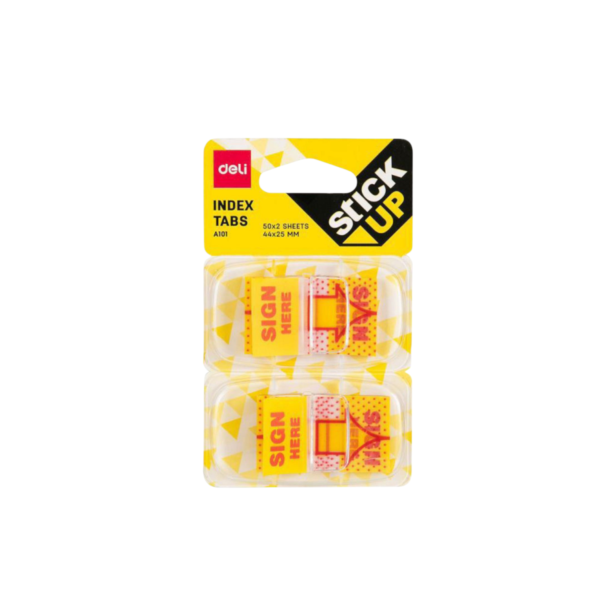 Deli Sign Here Index Tabs 44x25mm Asstorted