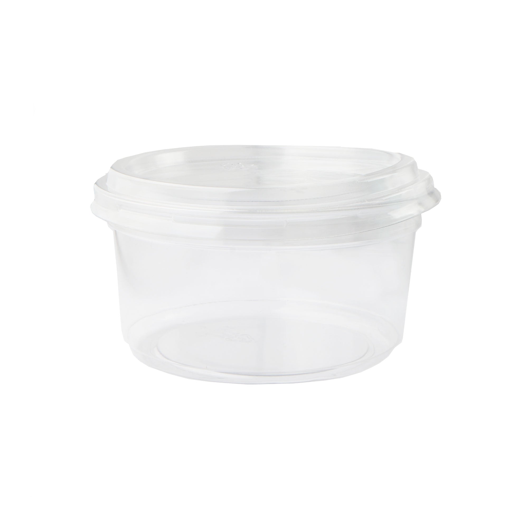 Disposable PP Takeaway Food Round Storage Container - Clear Plastic Reusable Leakproof with Lid 10pack