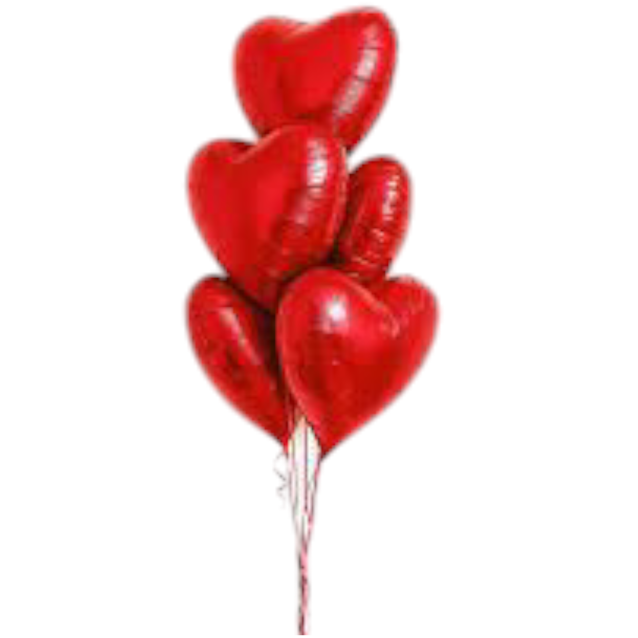 Foil Balloon Heart Shape 18Inch Solid Colour 45cm 5pc Set