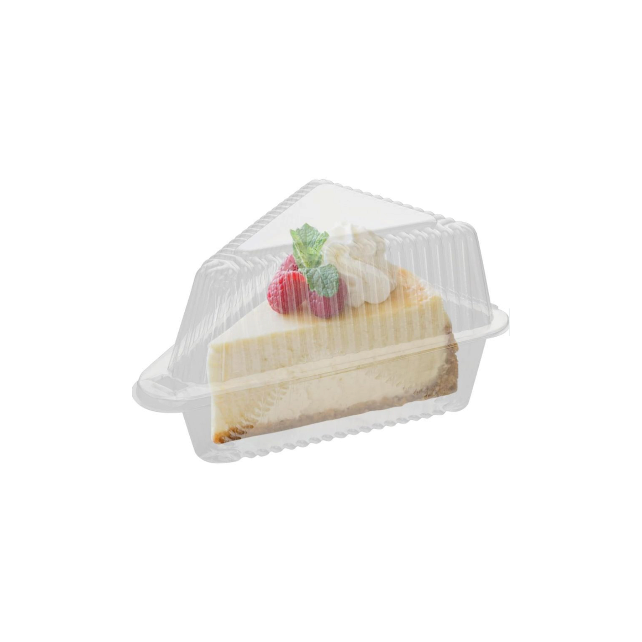 Triangle Pastry Takeaway Food Box 10x7cm Clamshell Hinged Mini Slice Mousse Cake Box 10pack