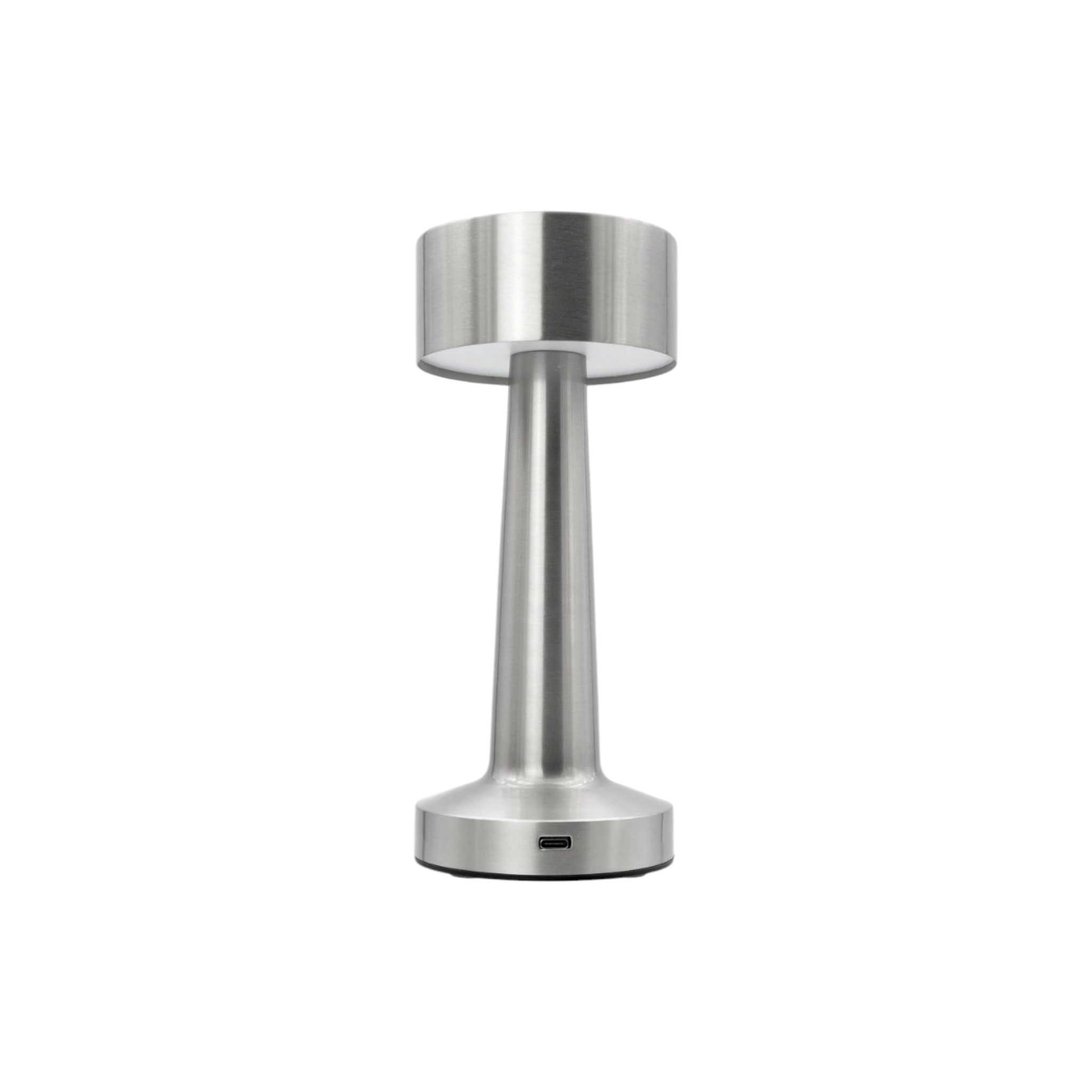 Regent Barbell Shape table Lamp Metal Silver 90x210mm