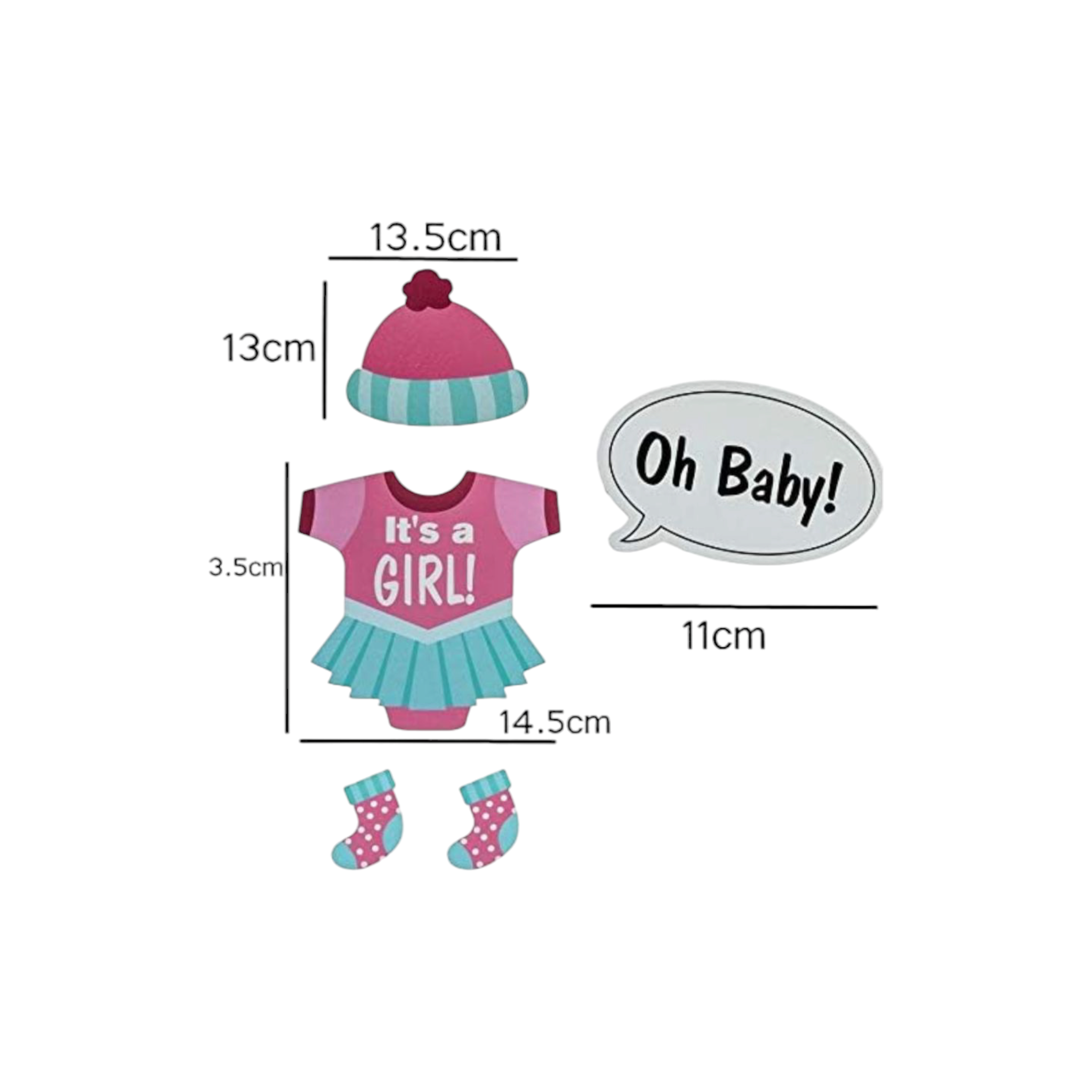 Photo Props It's a Girl Baby Shower 20pcs