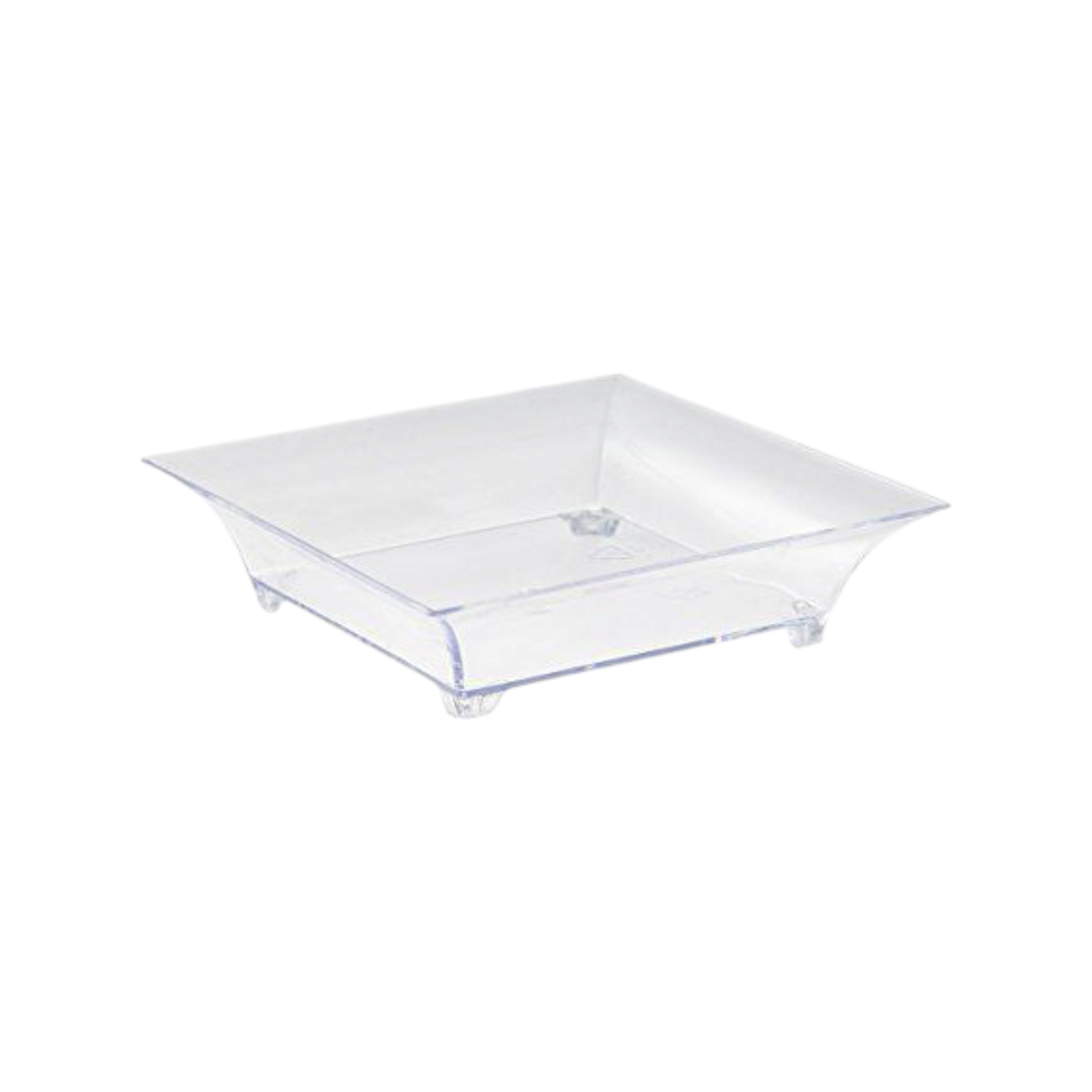 Acrylic Mini Square Reusable Dessert Cup 6.1x4.5x1.6cm 10Pcs