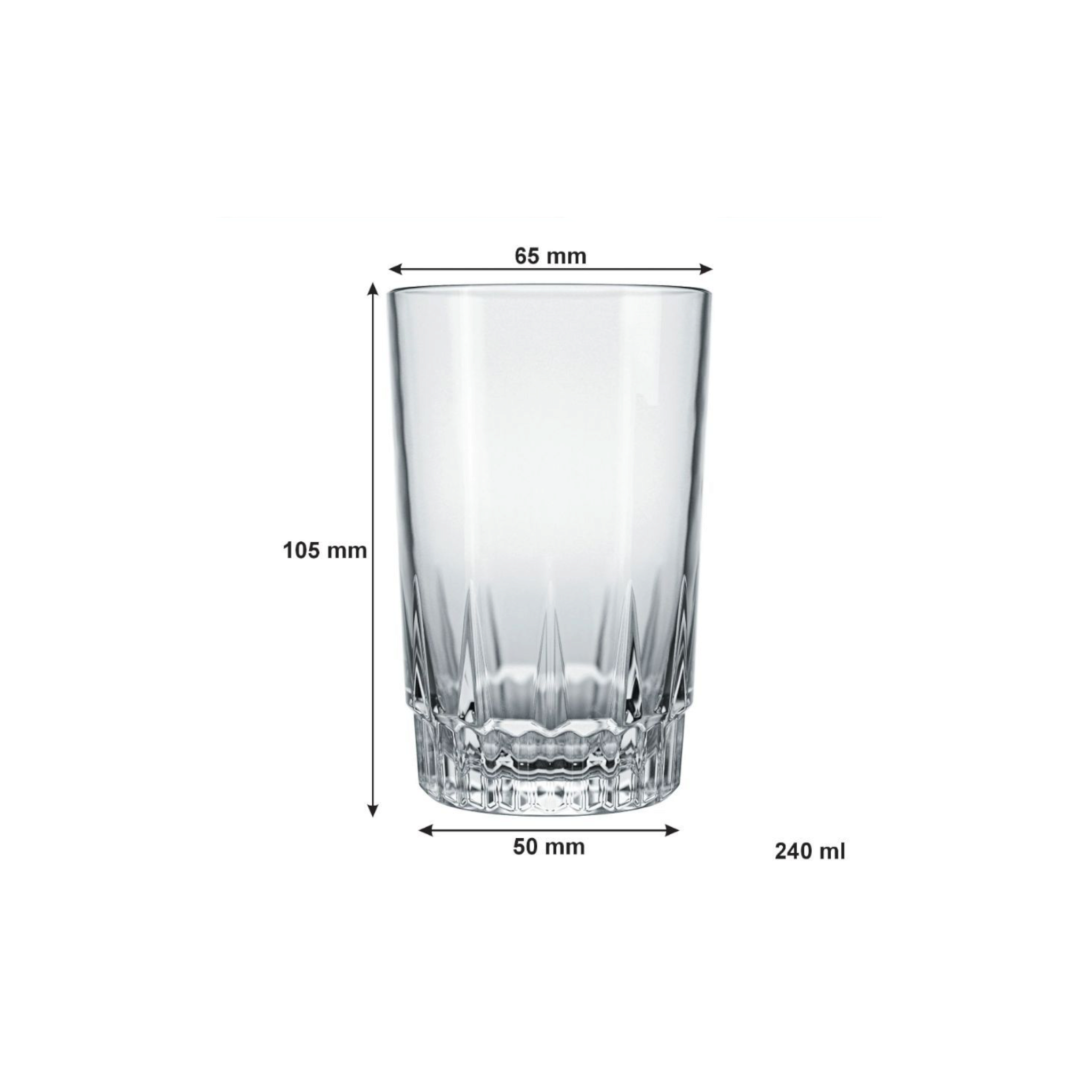 Nadir Vegas Glass Tumbler 240ml