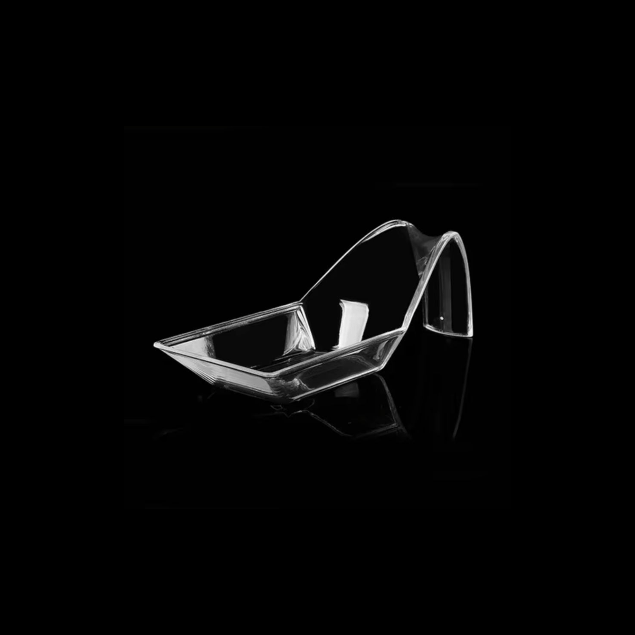 Acrylic Clear Spoon Shaped Dessert Bowls 9.5x3.8x3cm 10Pcs