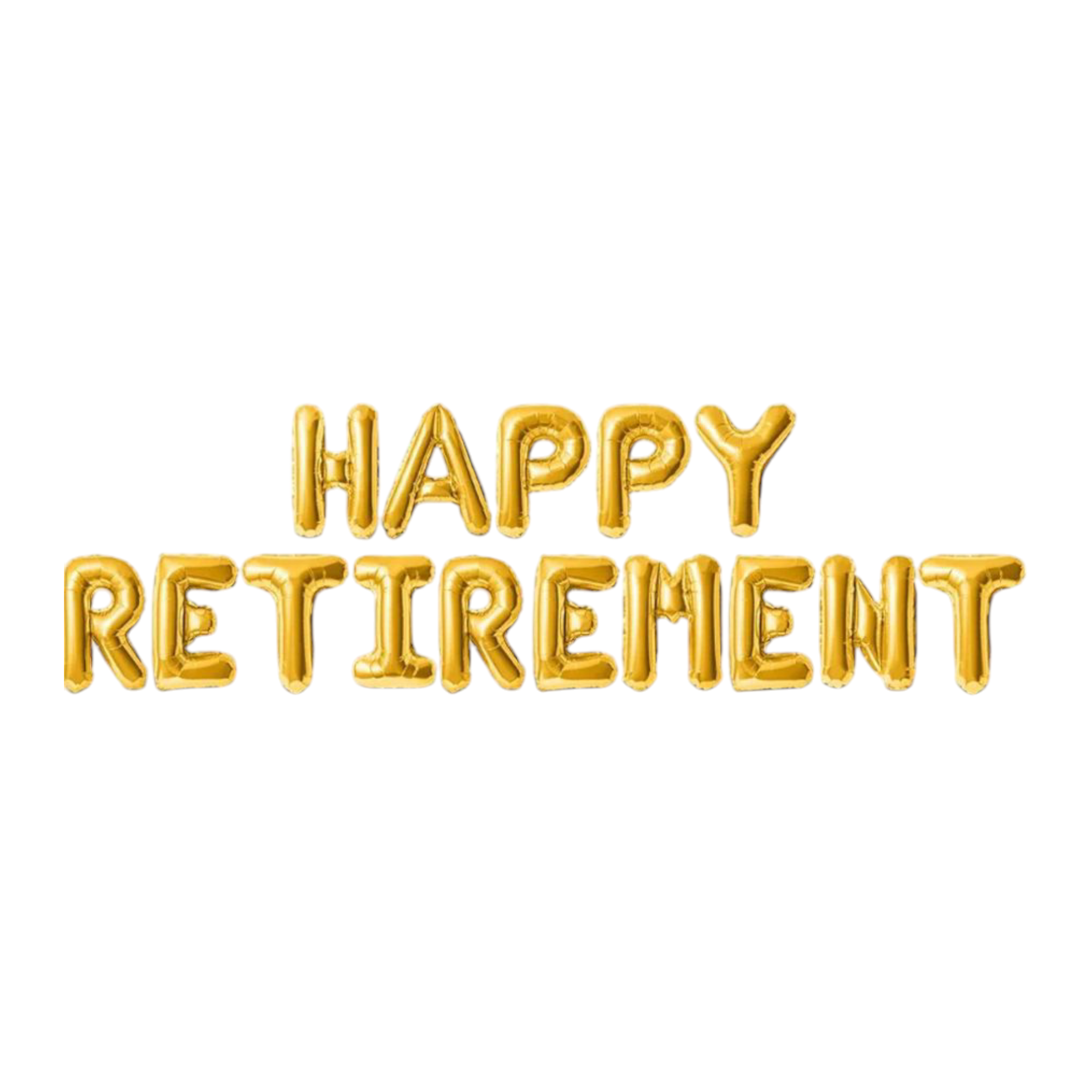 Happy Retirement Foil Balloons 15pcs