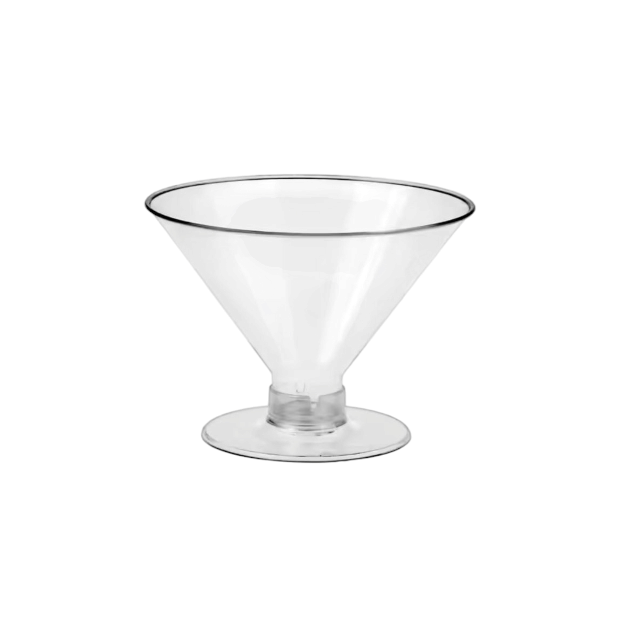 Acrylic Plastic Mini Stemmed Reusable Dessert Cups 135ml 10pack