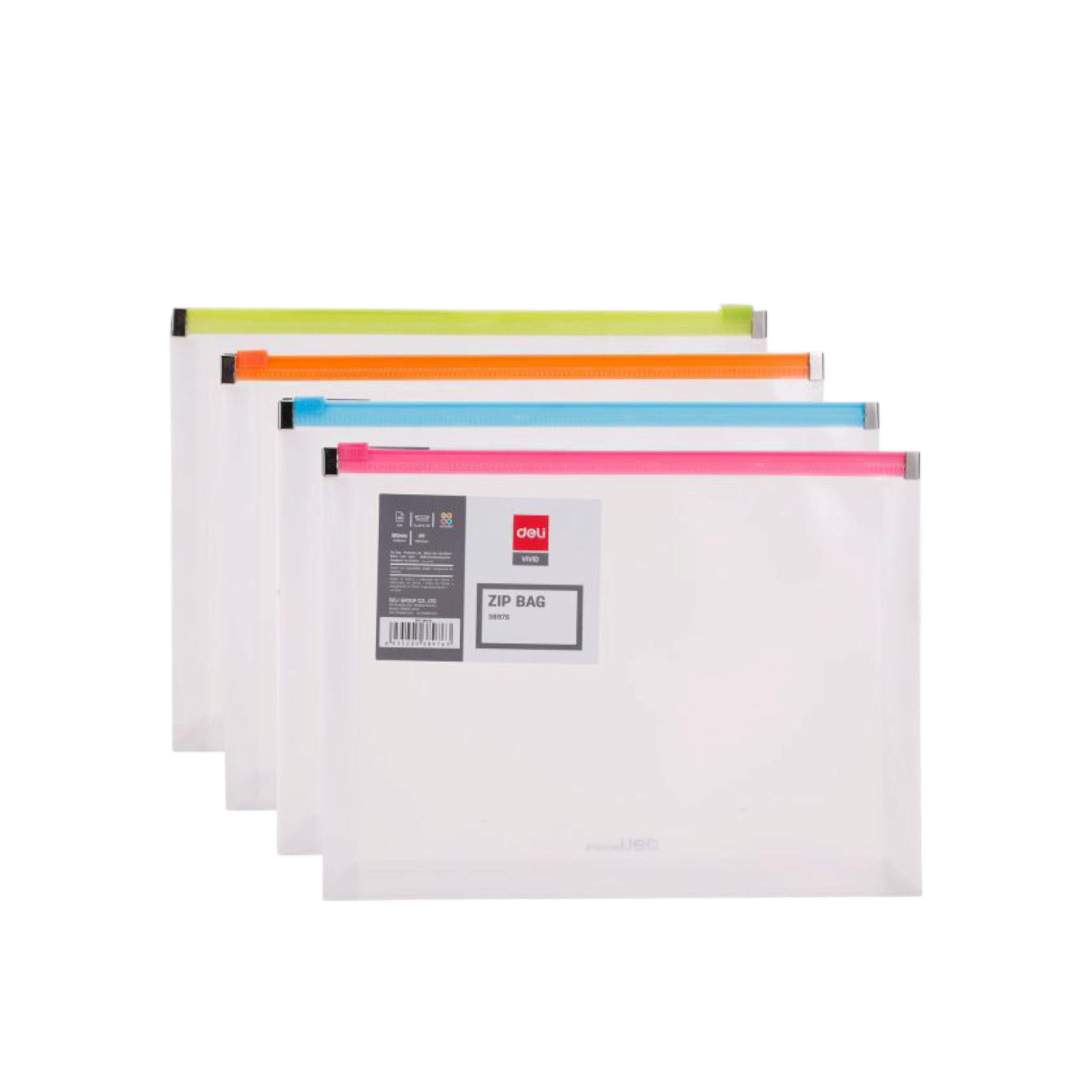 Deli PVC A5 Zip Bag with Expandable Gusset