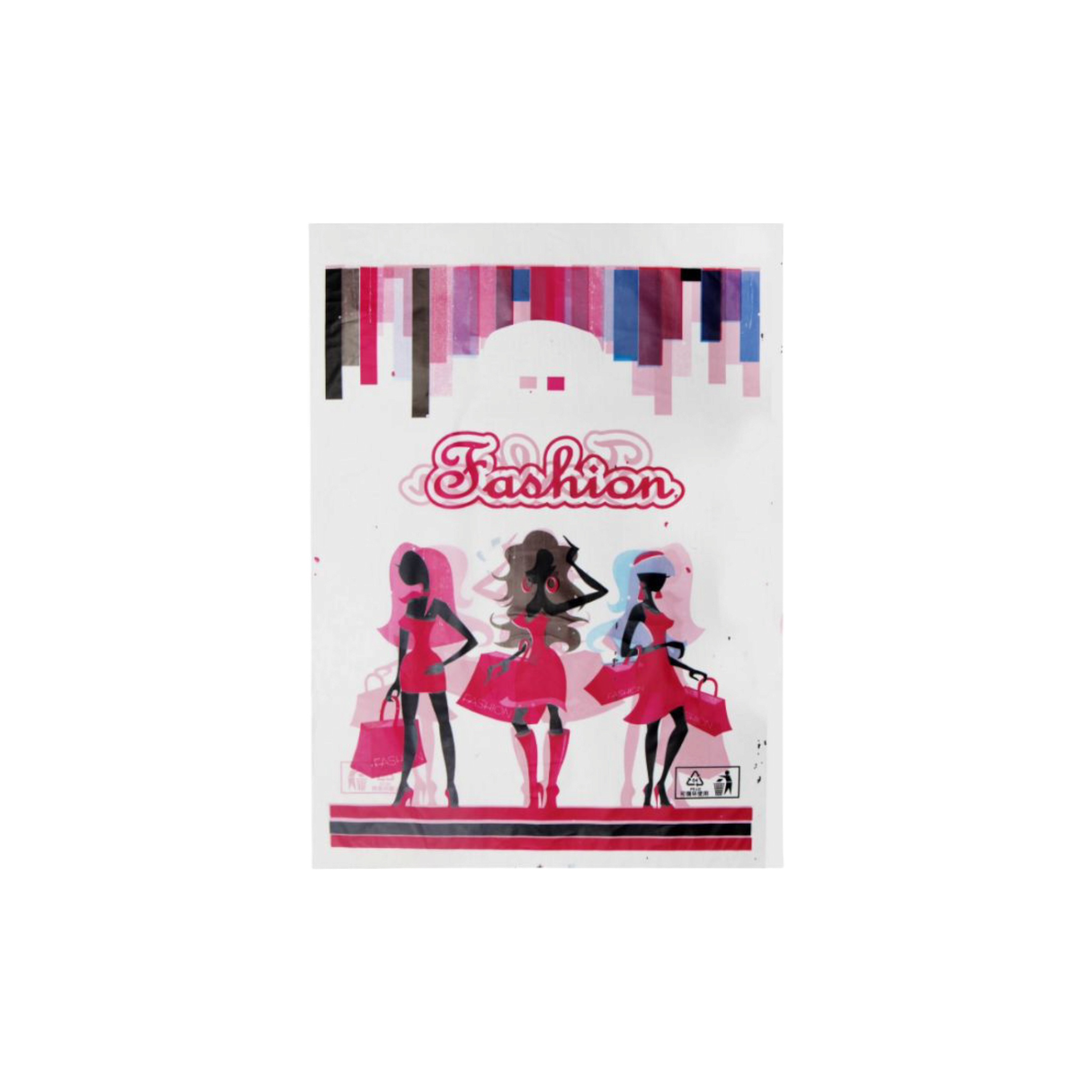 Plastic Boutique Bag Printed Medium 25x35cm 25pack