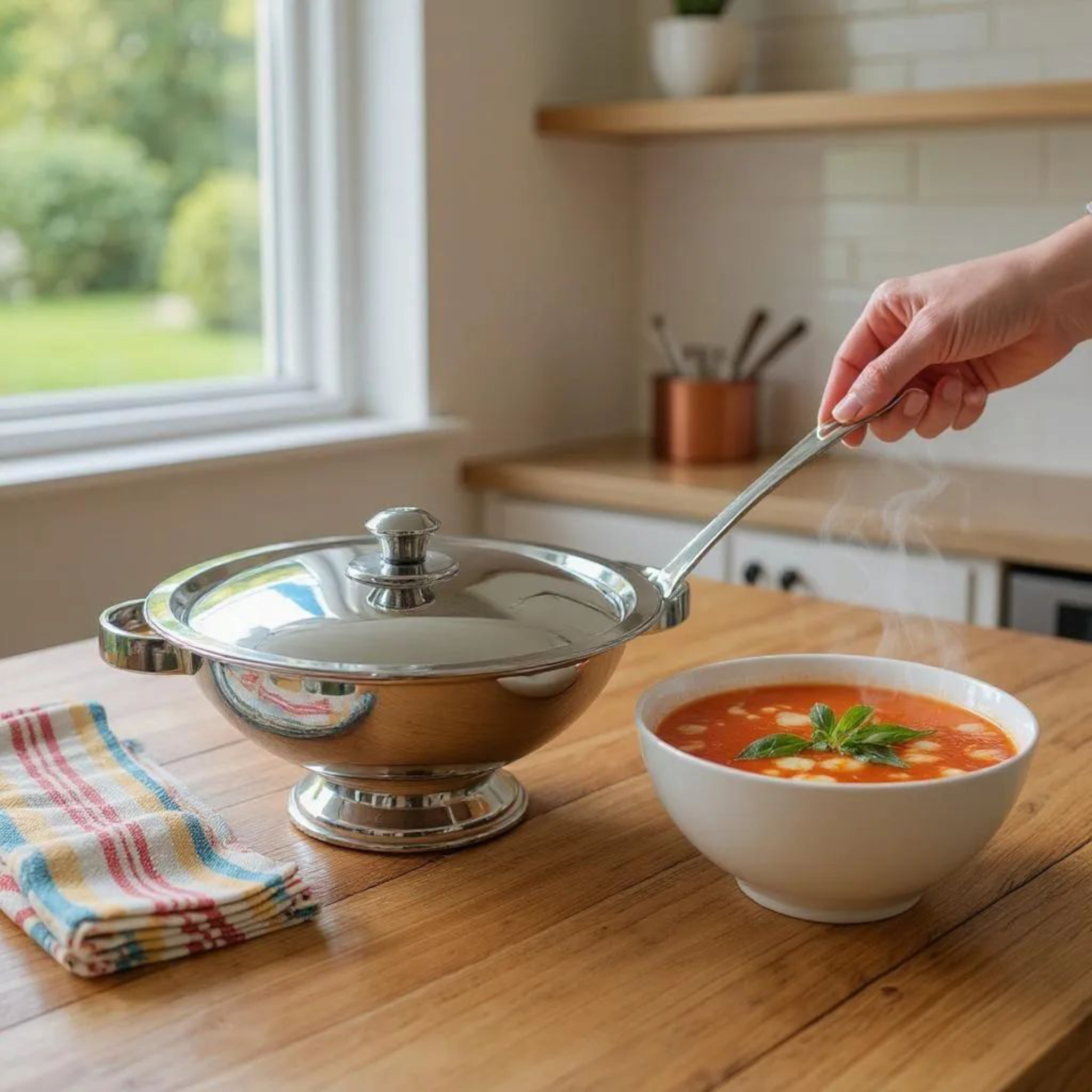 Soup Tourene with Ladle 26cm Stainless Steel MV9050