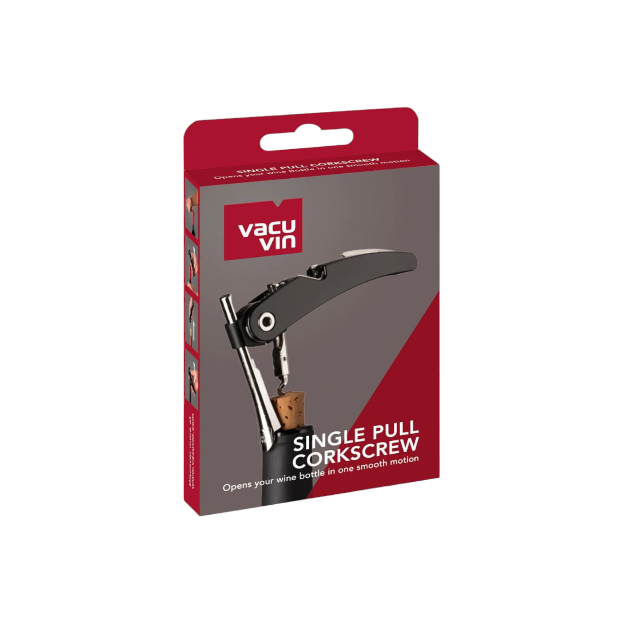 Vacu Vin Black Single Pull Corkscrew 40150
