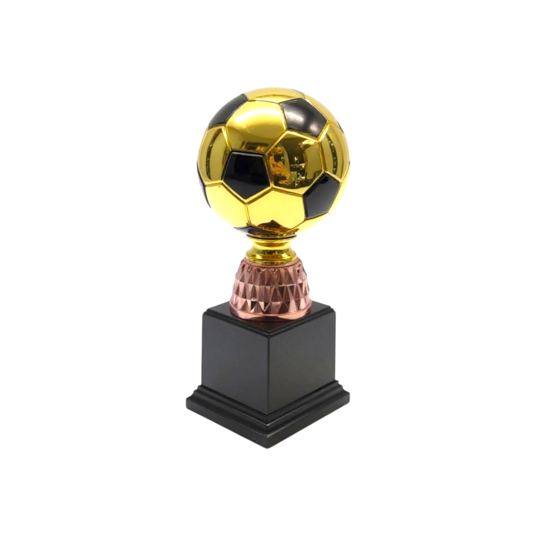Soccer Ball Trophy With Black Plastic Base 21cm