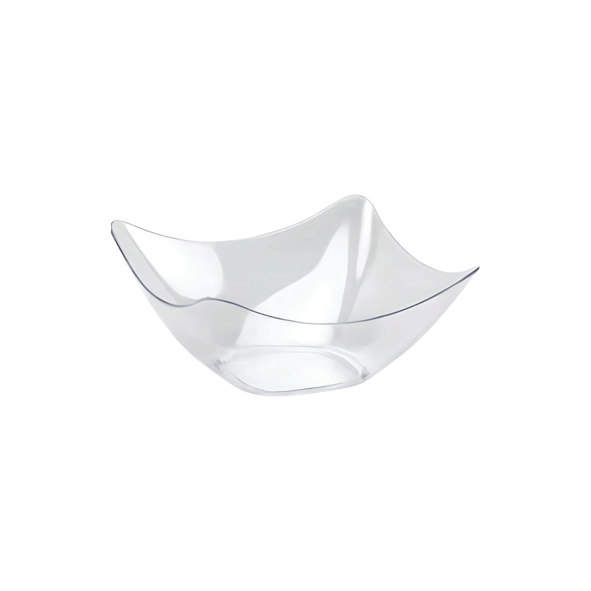 Acrylic Mini Flutter Reusable Dessert Bowl 79ml 10Pcs 7.6x7.6x3.6cm
