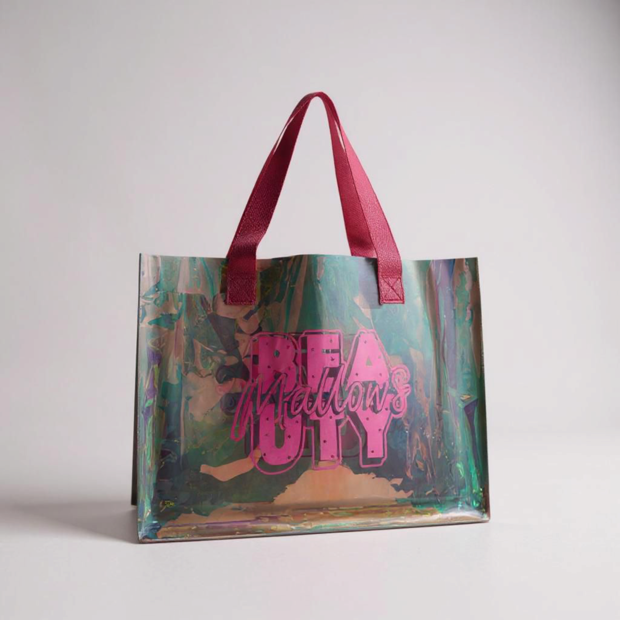 Mallows Beauty Holographic PVC Tote Bags 30x40cm