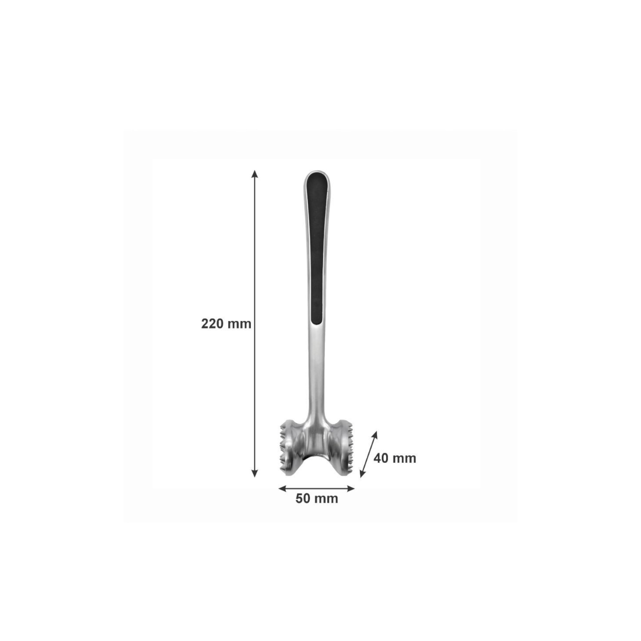 Regent Kitchen Meat Tenderizing Mallet Zinc Alloy 220x50mm