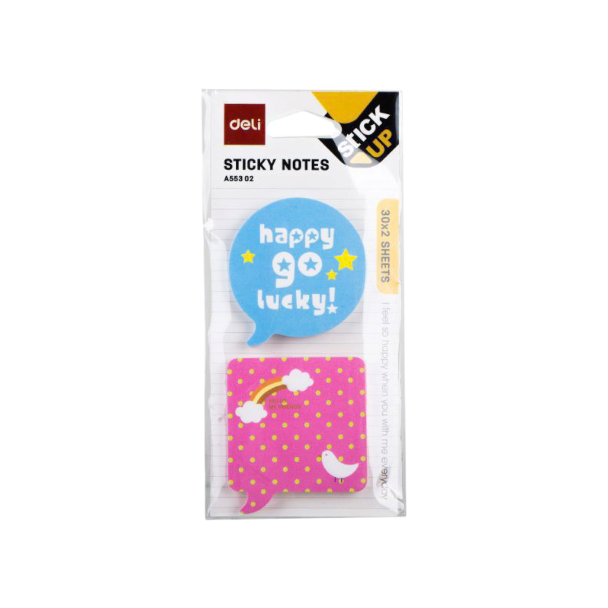 Sticky Notes 51x51Mm 2x30 Sheets Assorted
