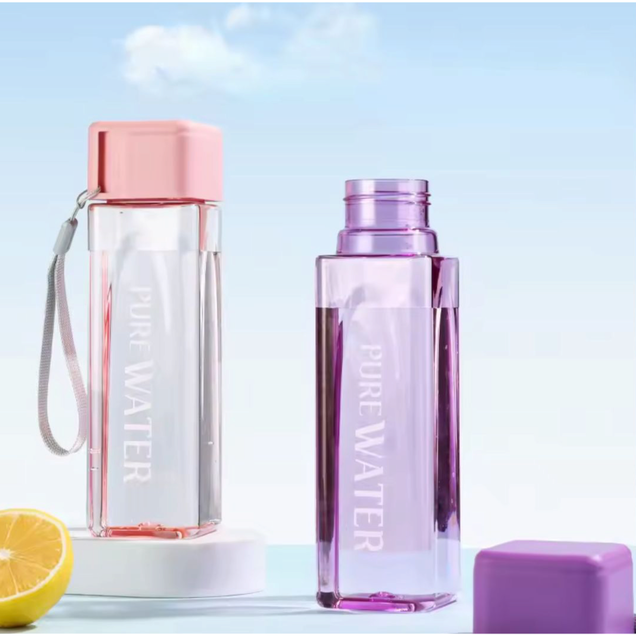 500ml Planet Fitness Water Bottle Square