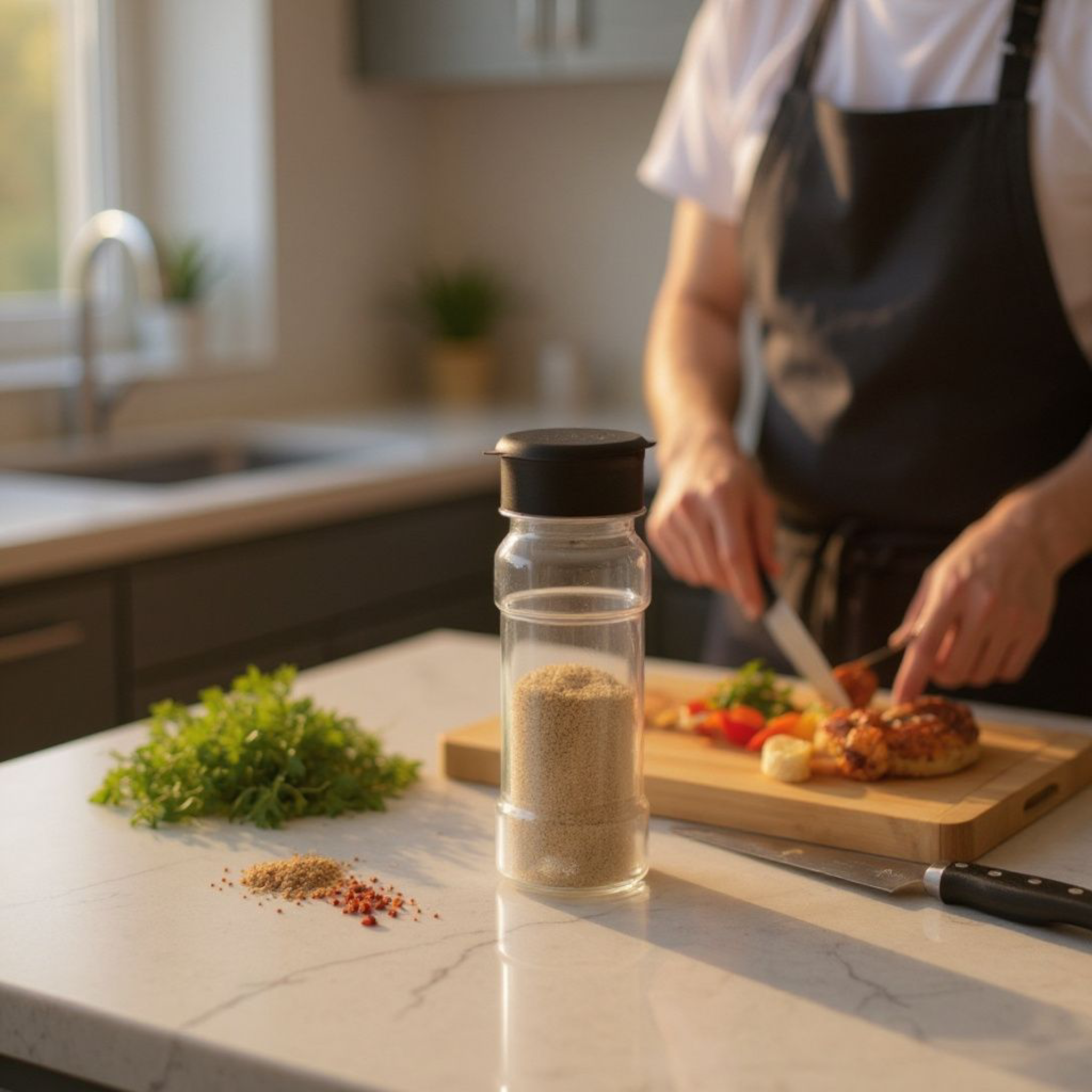 Spice Shaker PET Plastic Bottle with Flip Cap