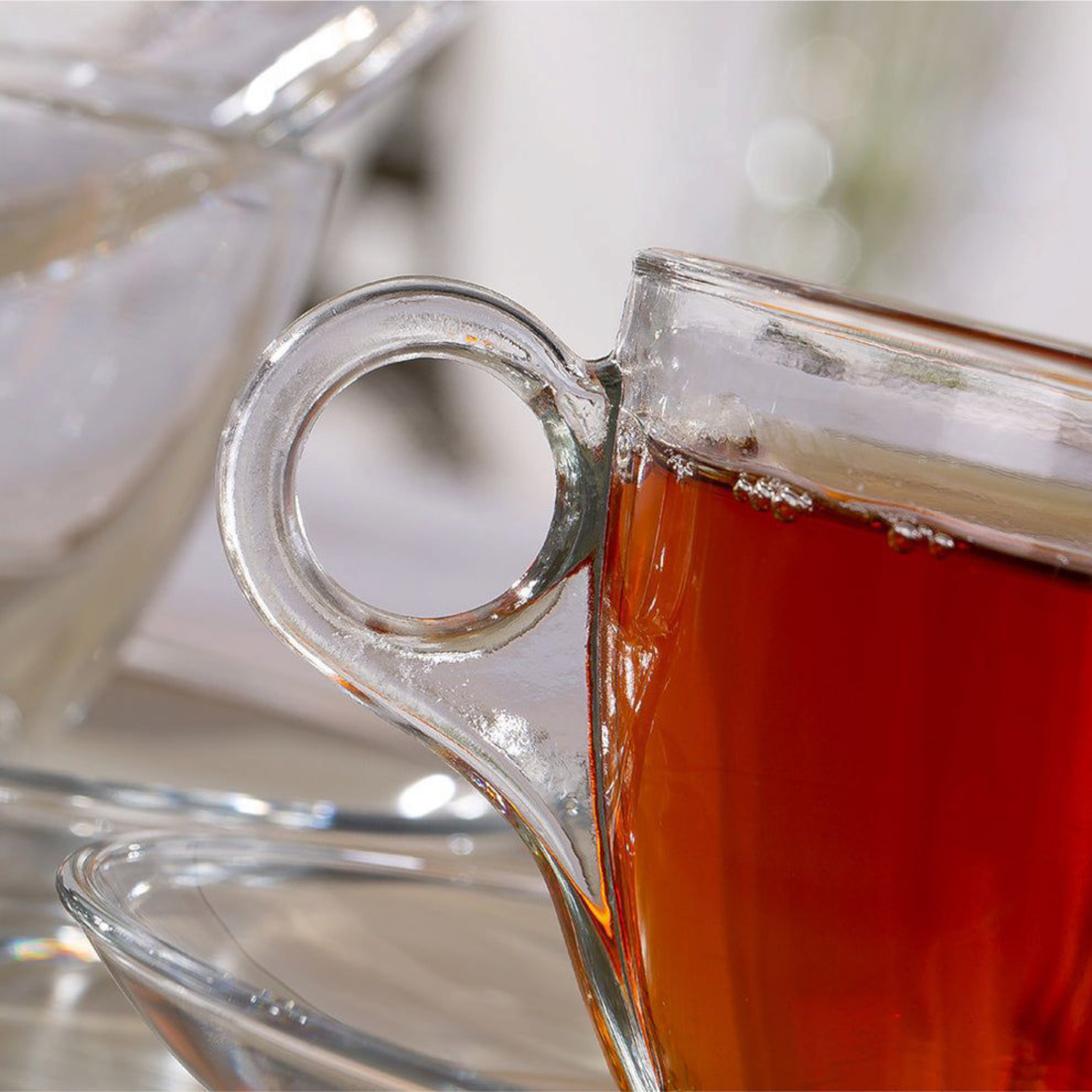 Deli Glass Coffee Set Cup & Saucer 12pcs