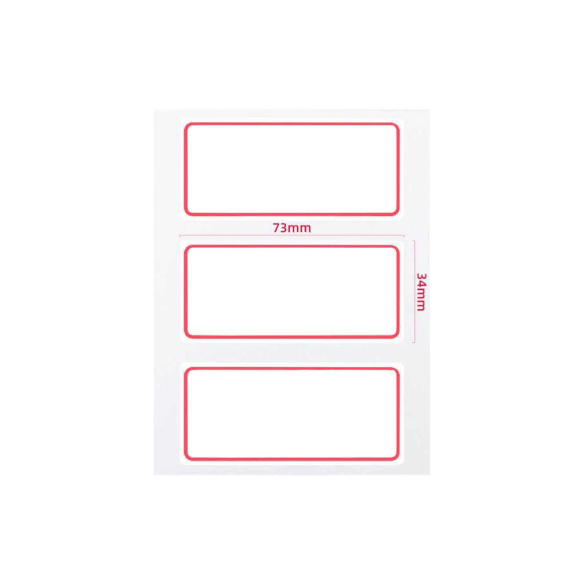 Deli Autohension Sticker 25x52mm 34x73mm White