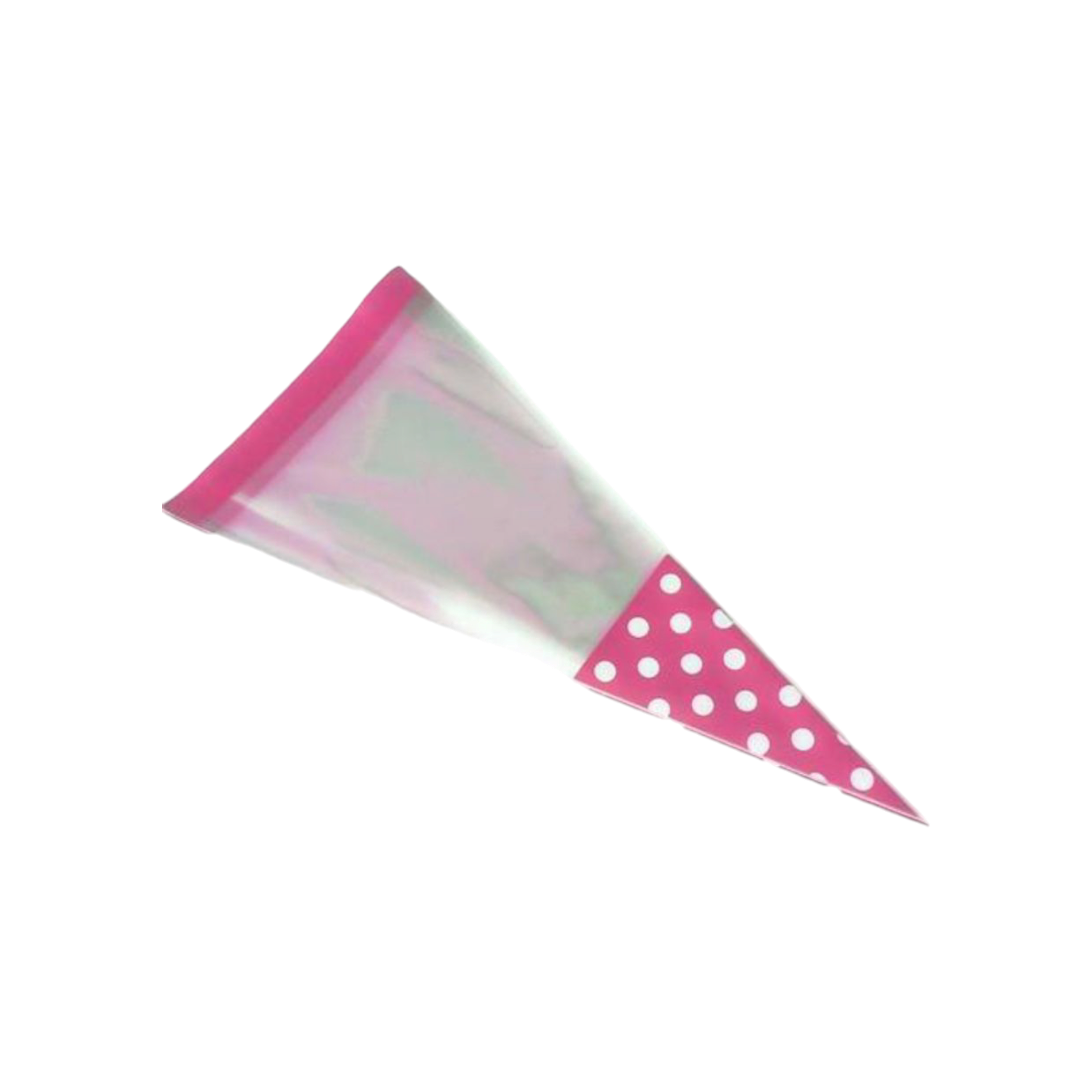 Cellophane Polka Dot Piping Bags with Ties 18x37cm 100pcs