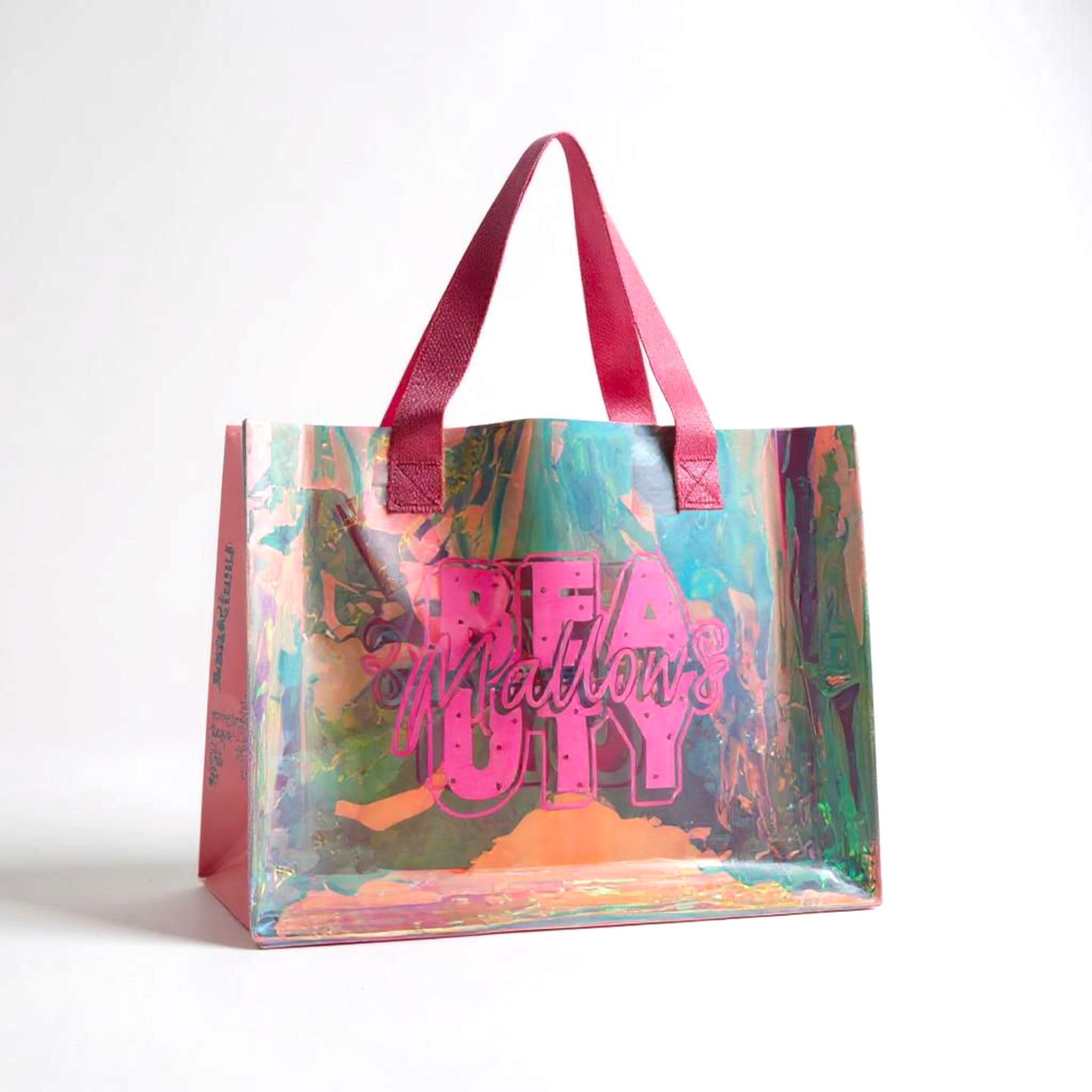Mallows Beauty Holographic PVC Tote Bags 30x40cm