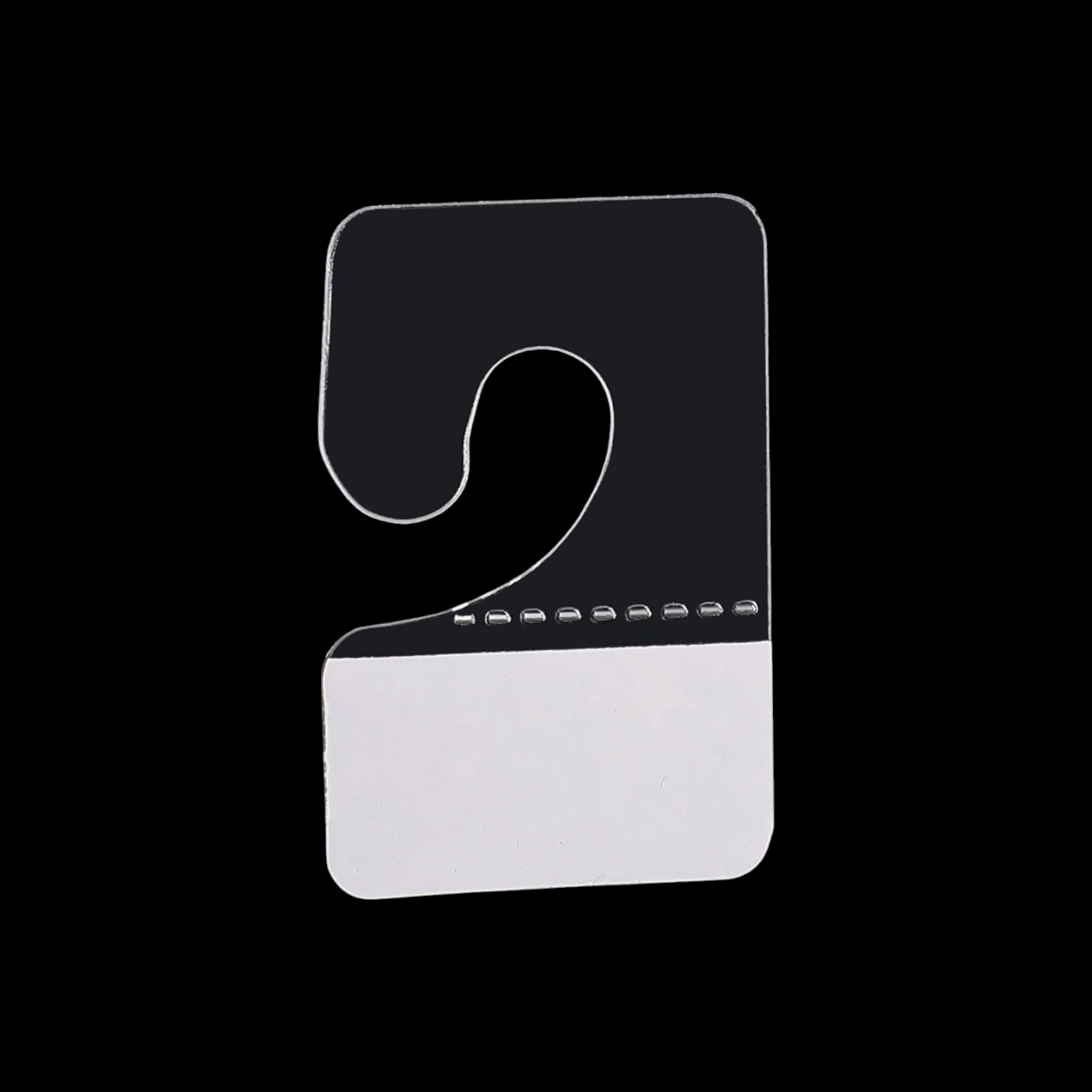 Supermarket Grocery Store PVC Plastic Hang Tabs Hooks 3.7x5cm