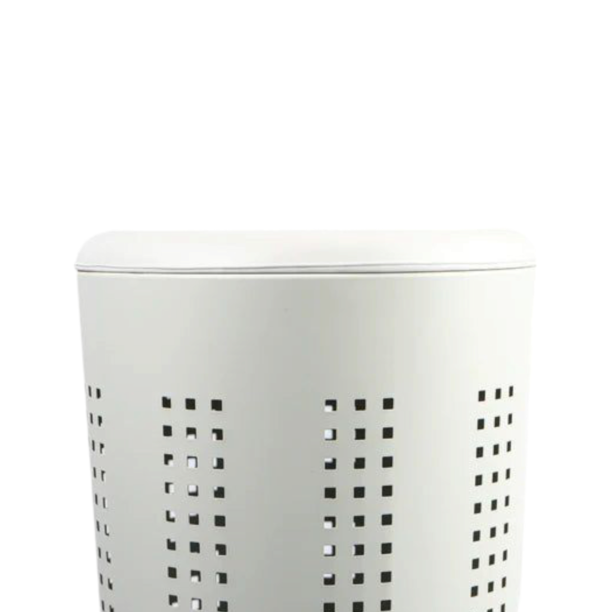 46L Laundry Bin Matte White with Lid