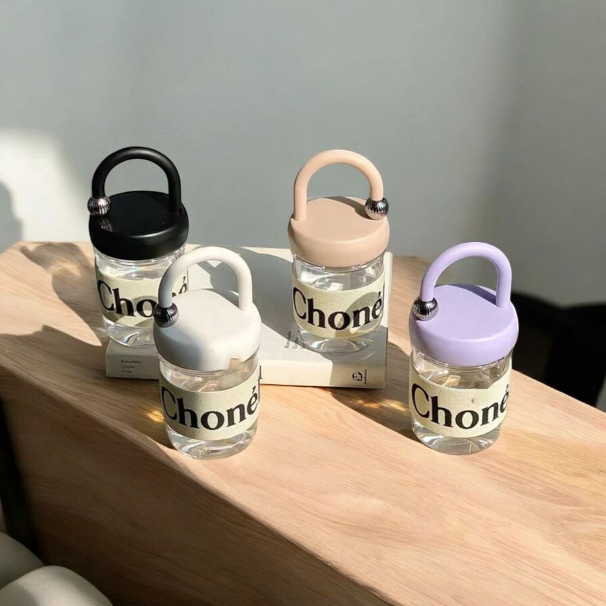 450ml Glass Drinking Sipper Bottle - High Temperature Resistant Portable Handheld Coffee Mug 11x8cm